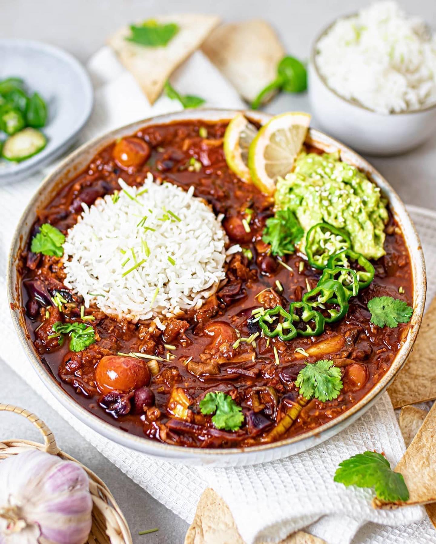 Spicy Vegan Chili with Soy Protein