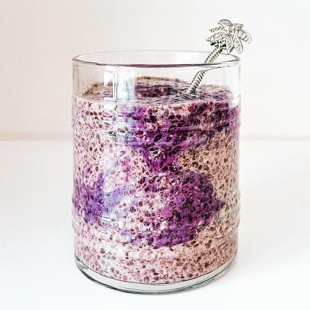 Marble Chia Pudding with Superfood Layers