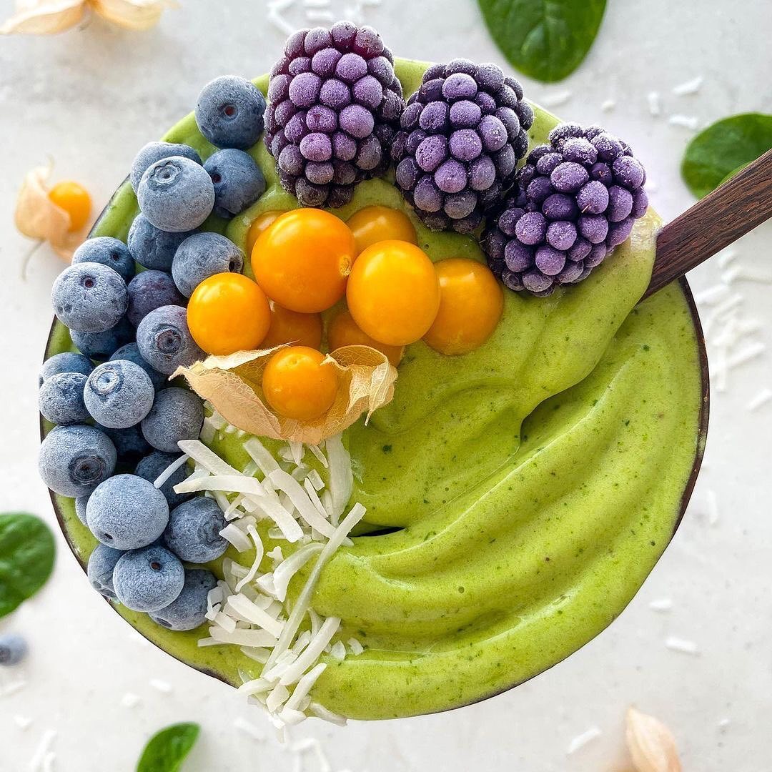 Green Spinach Nicecream Bowl