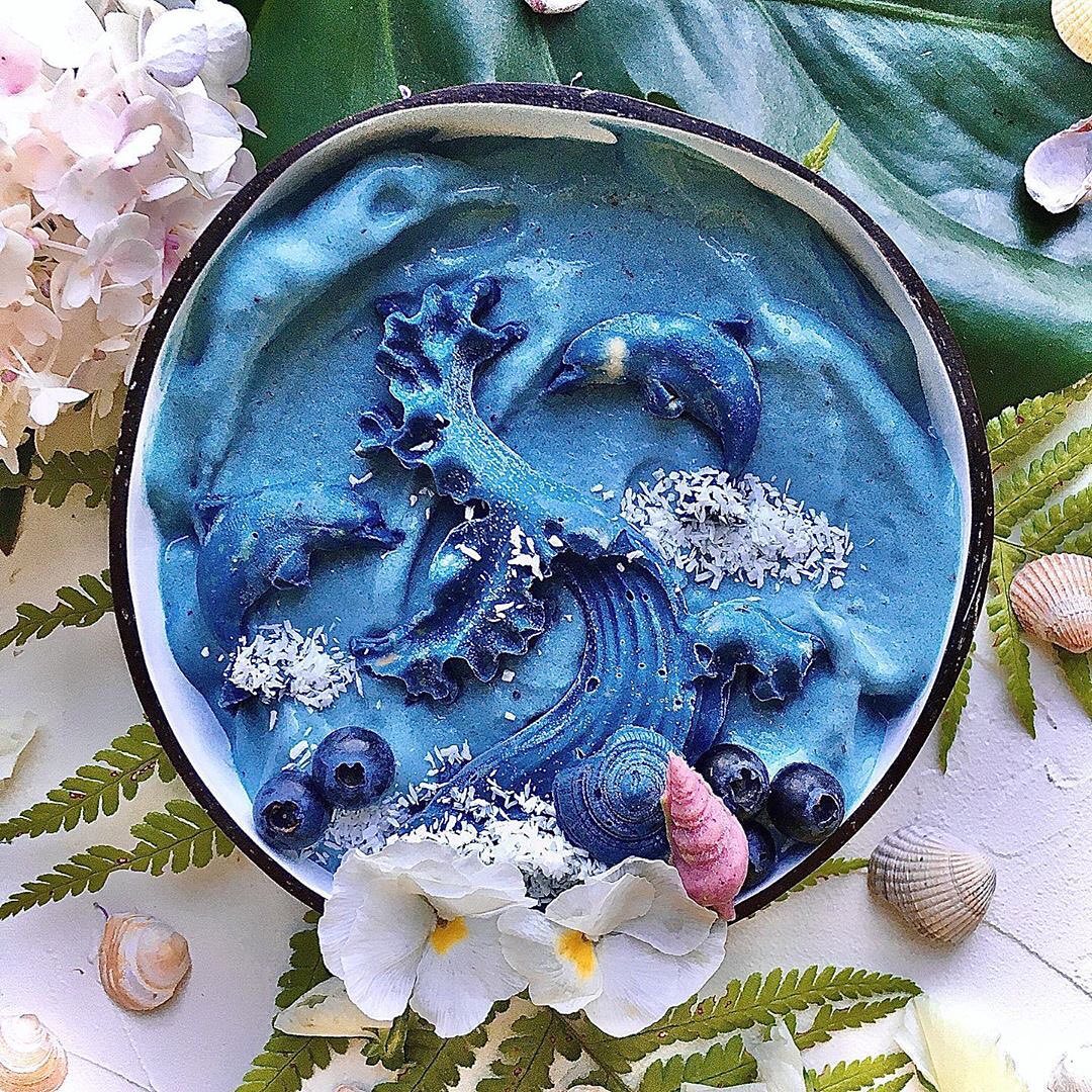 Blue Spirulina Nicecream Bowl