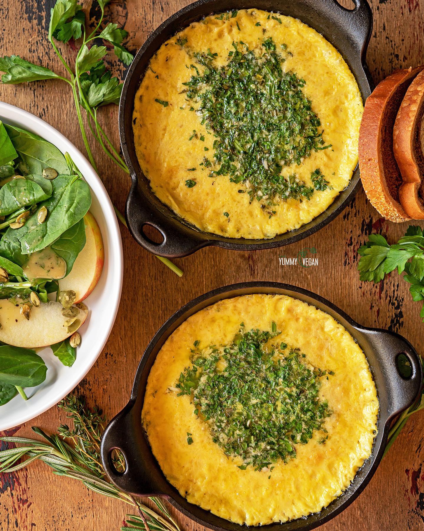 Baked Eggs with Fresh Herbs