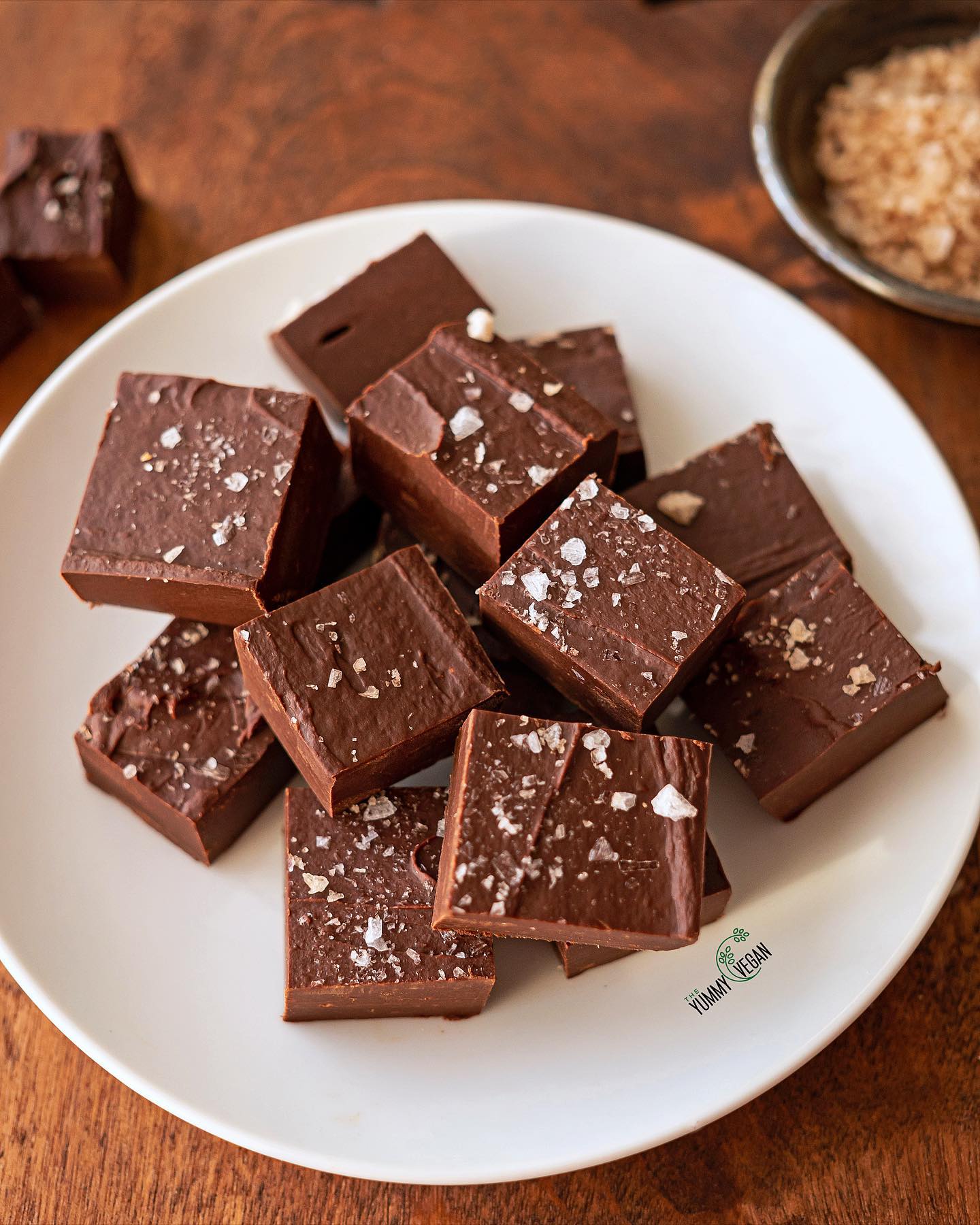 Easy Vegan Smoked Salt Chocolate Fudge