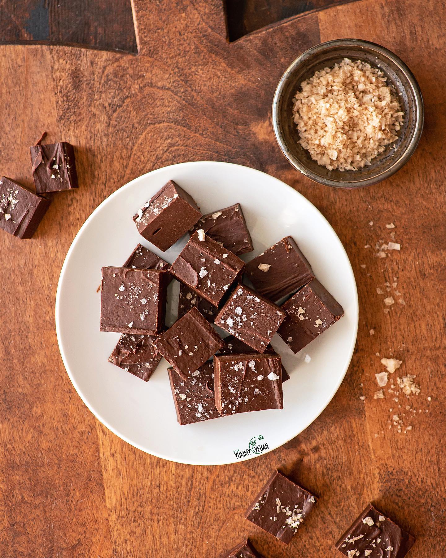 Easy Vegan Smoked Salt Chocolate Fudge