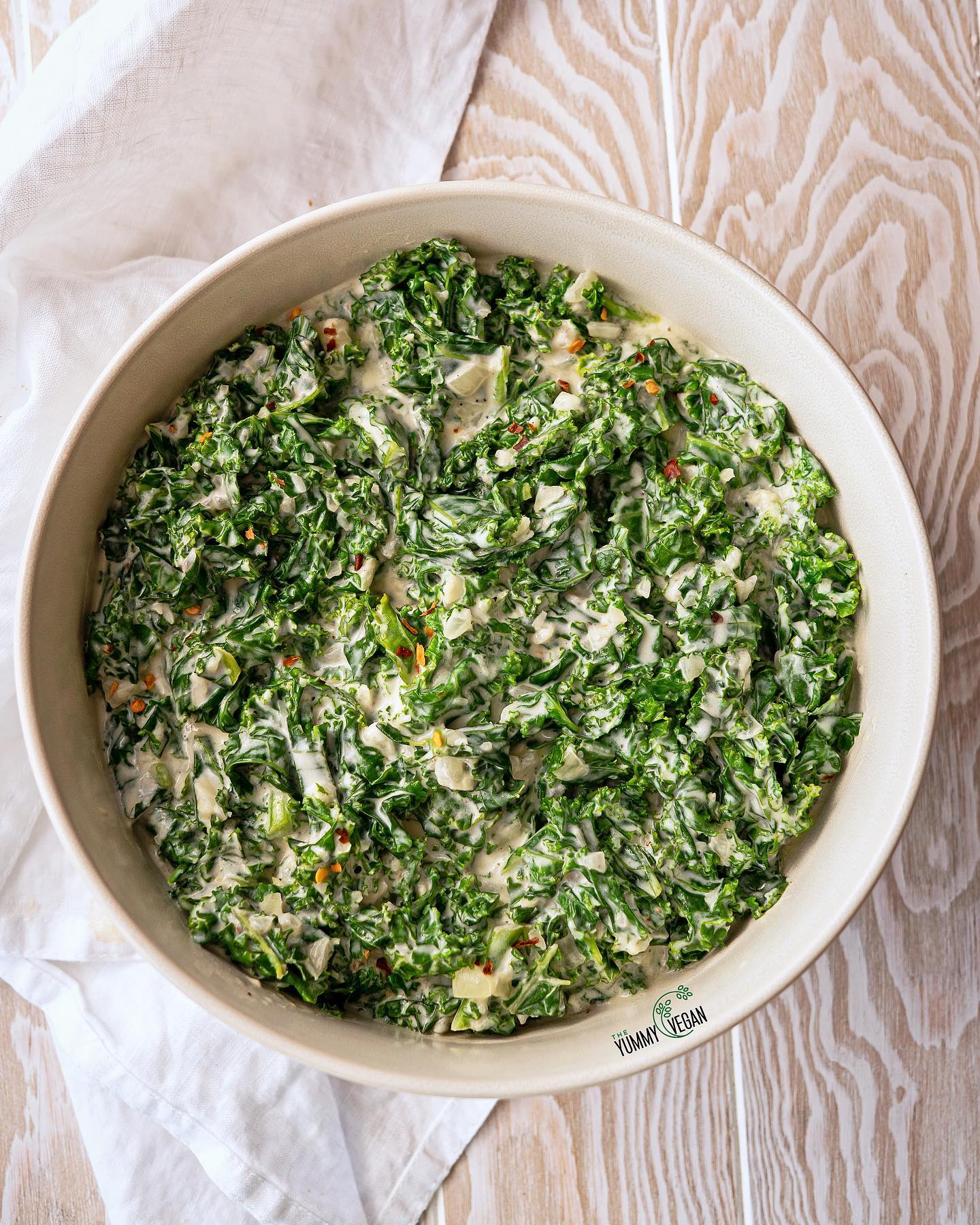 Easy Vegan Creamed Kale Side Dish
