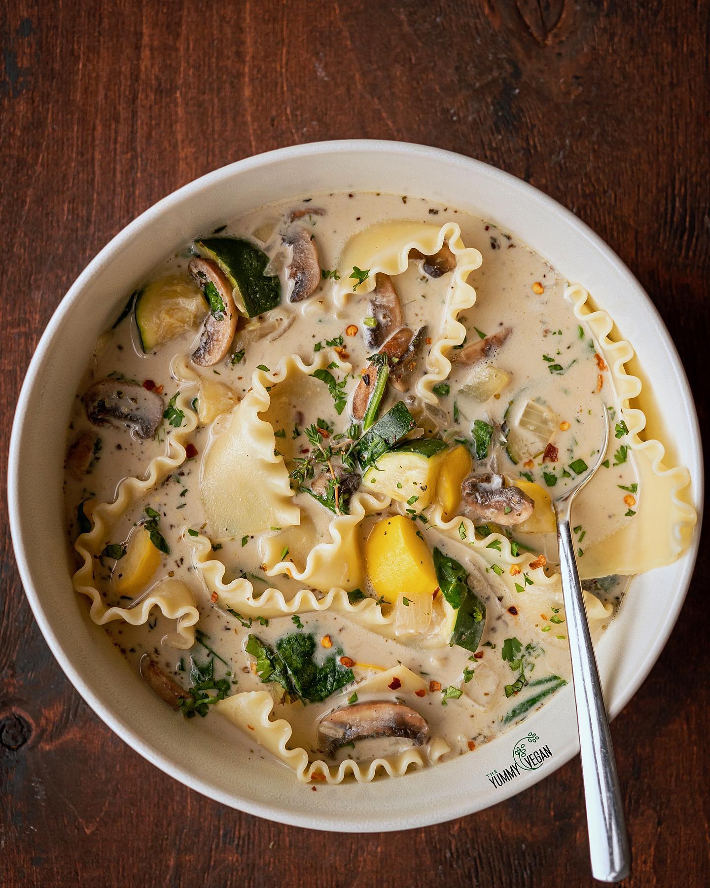 Creamy Vegan Lasagna Soup