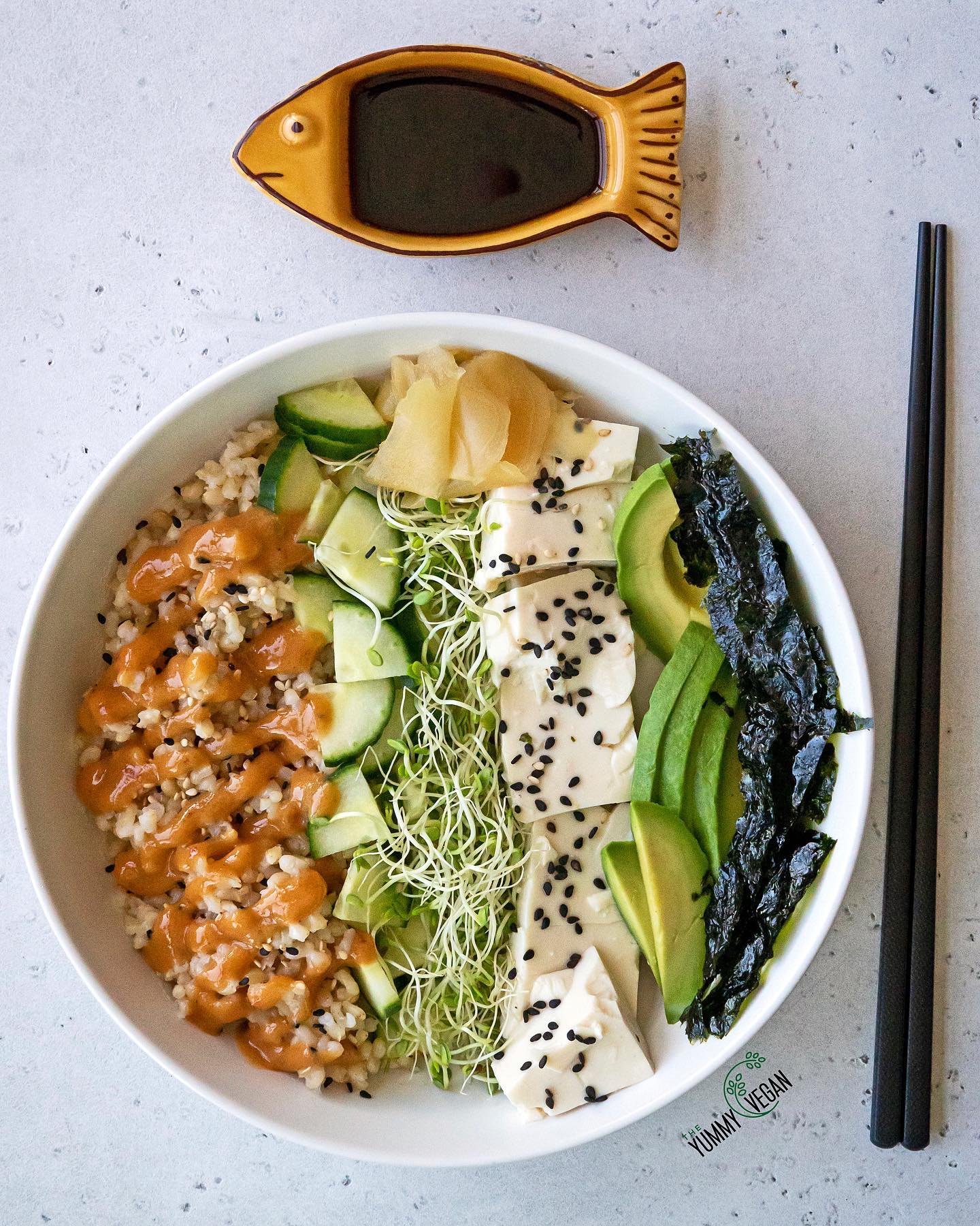 Easy Veggie Sushi Bowl