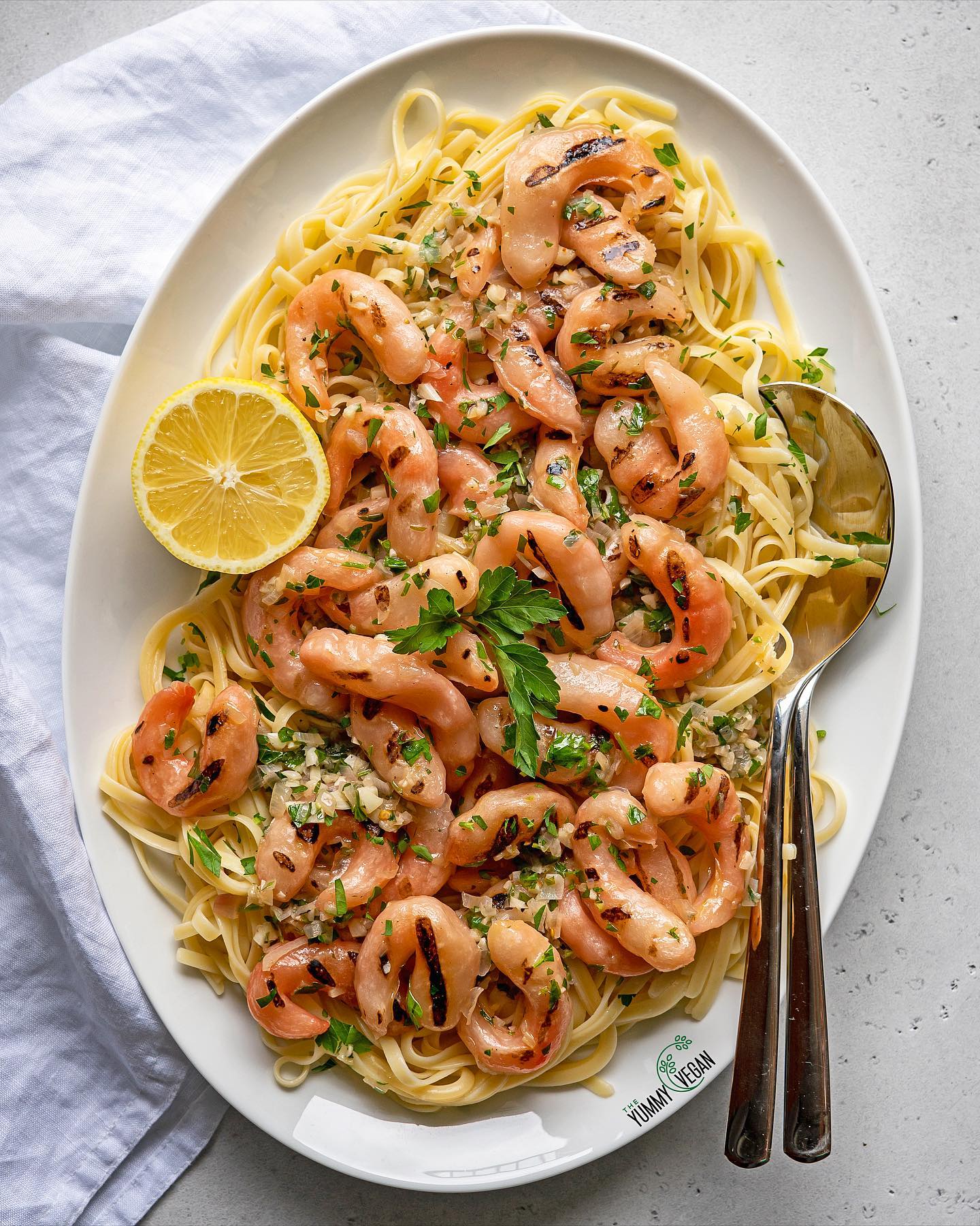 Vegan Grilled Garlic Butter Shrimp