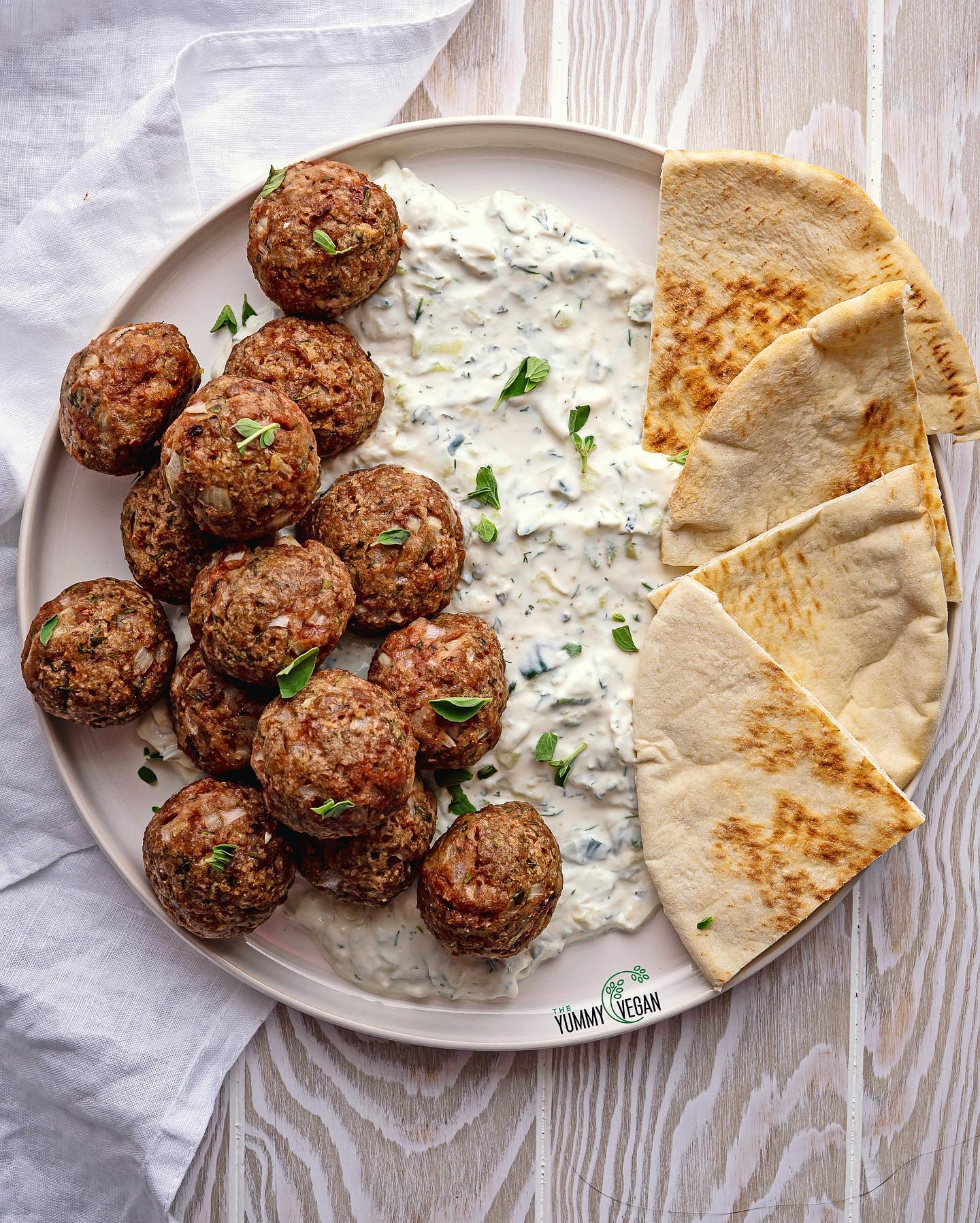 Flavorful Greek Meatballs with Tzatziki