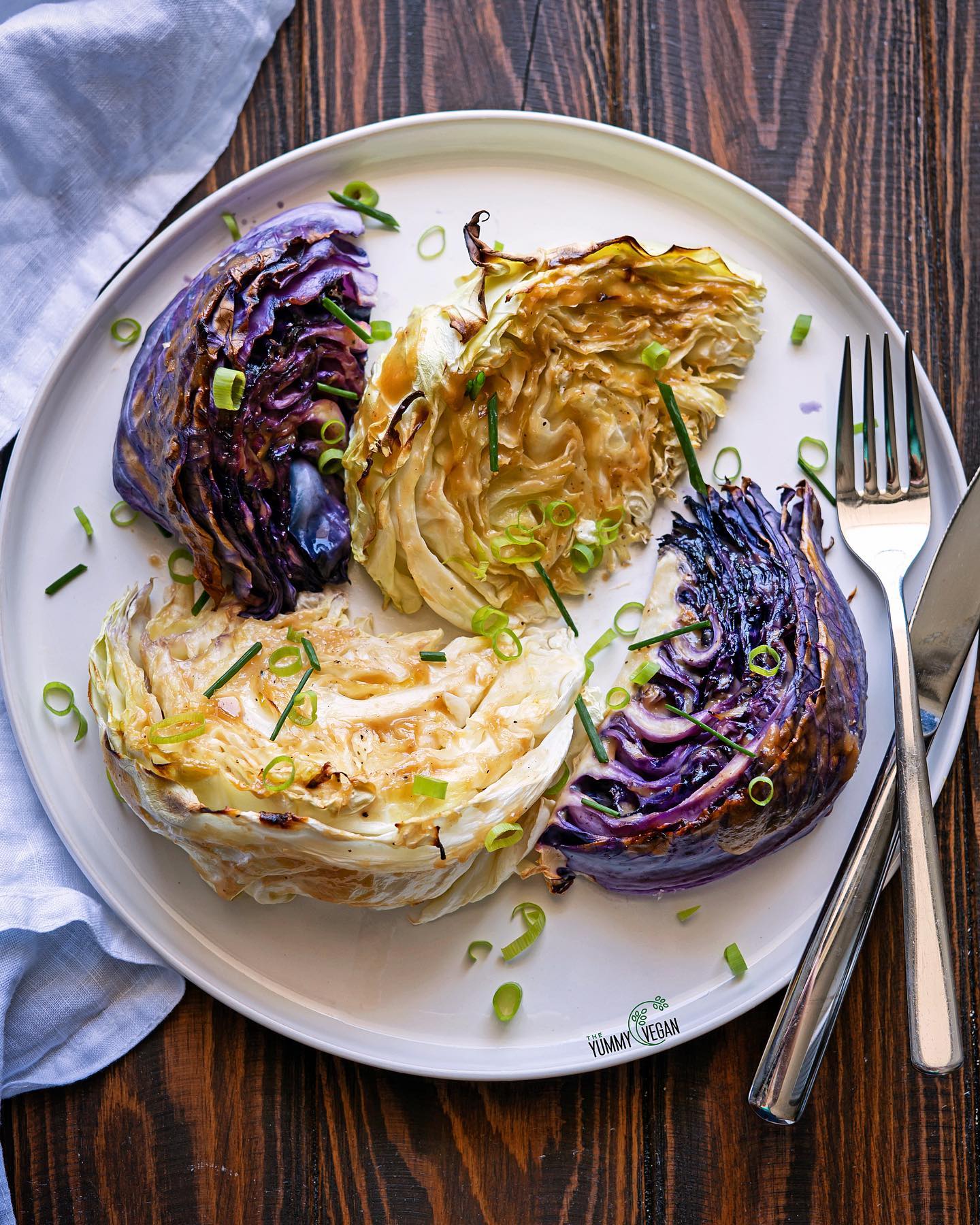 Miso Butter Roasted Cabbage
