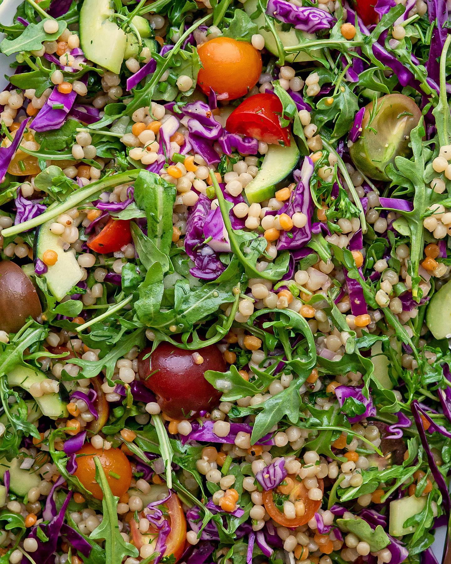 Pearl Couscous Salad with Sweet Dijon Vinaigrette