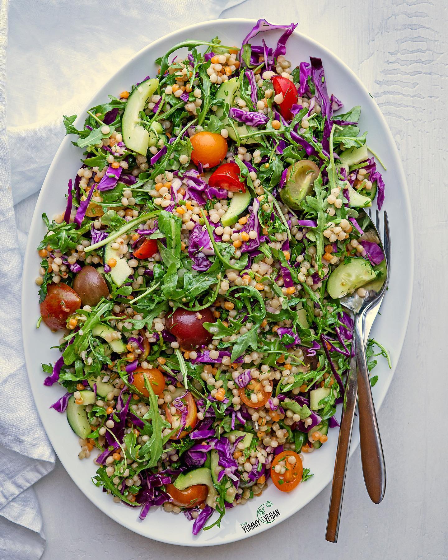 Pearl Couscous Salad with Sweet Dijon Vinaigrette