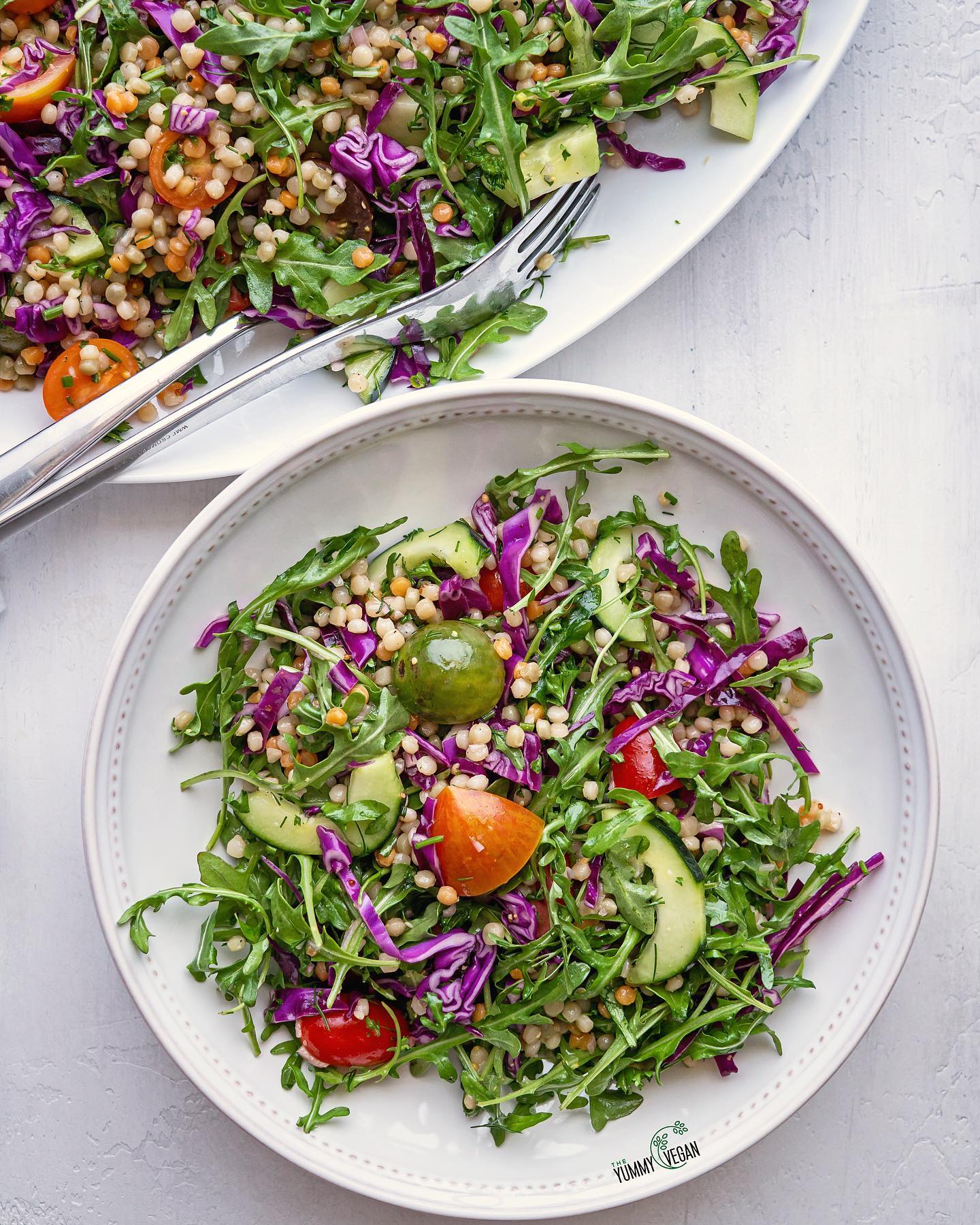 Pearl Couscous Salad with Sweet Dijon Vinaigrette