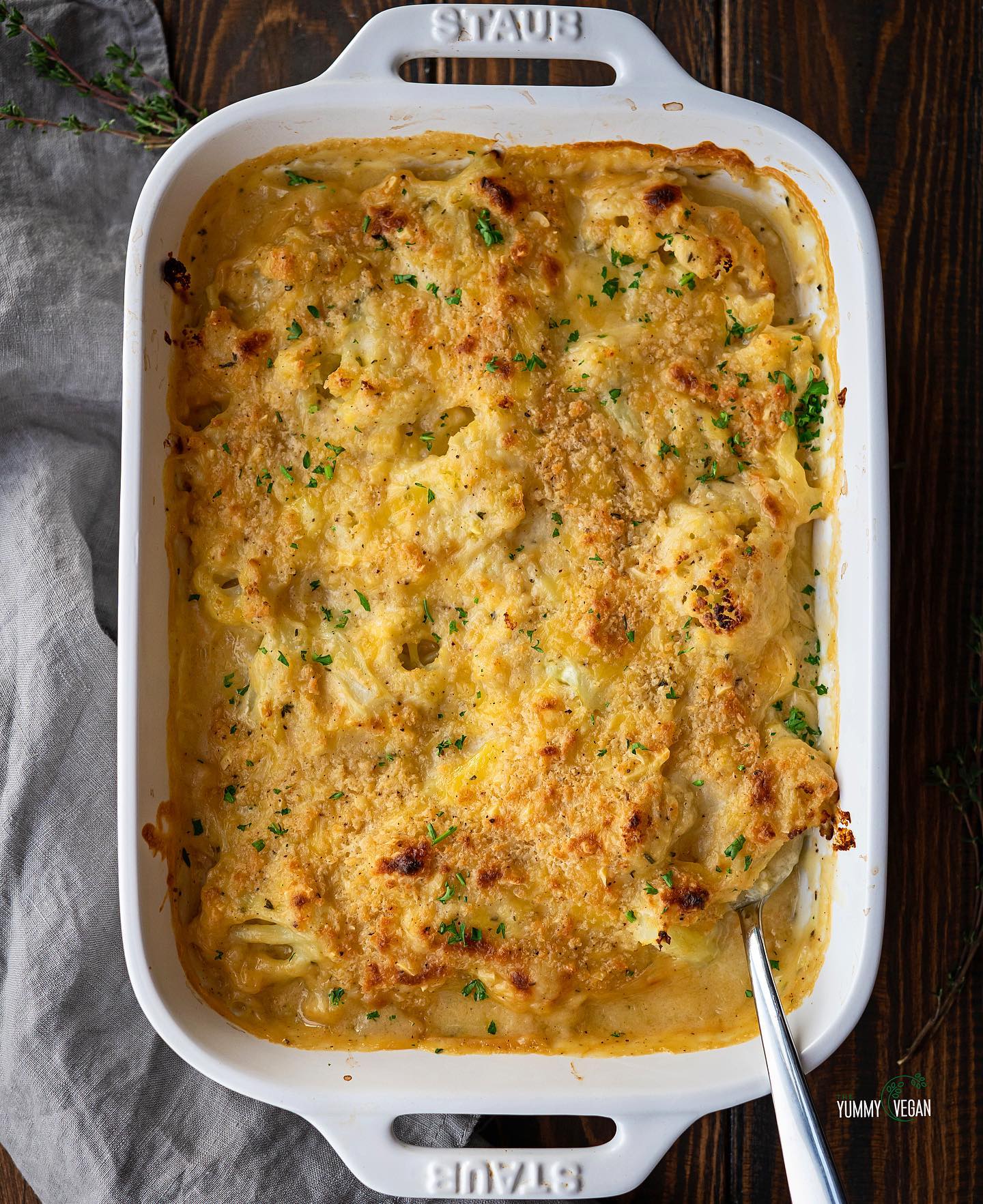 Creamy Vegan Cauliflower Gratin