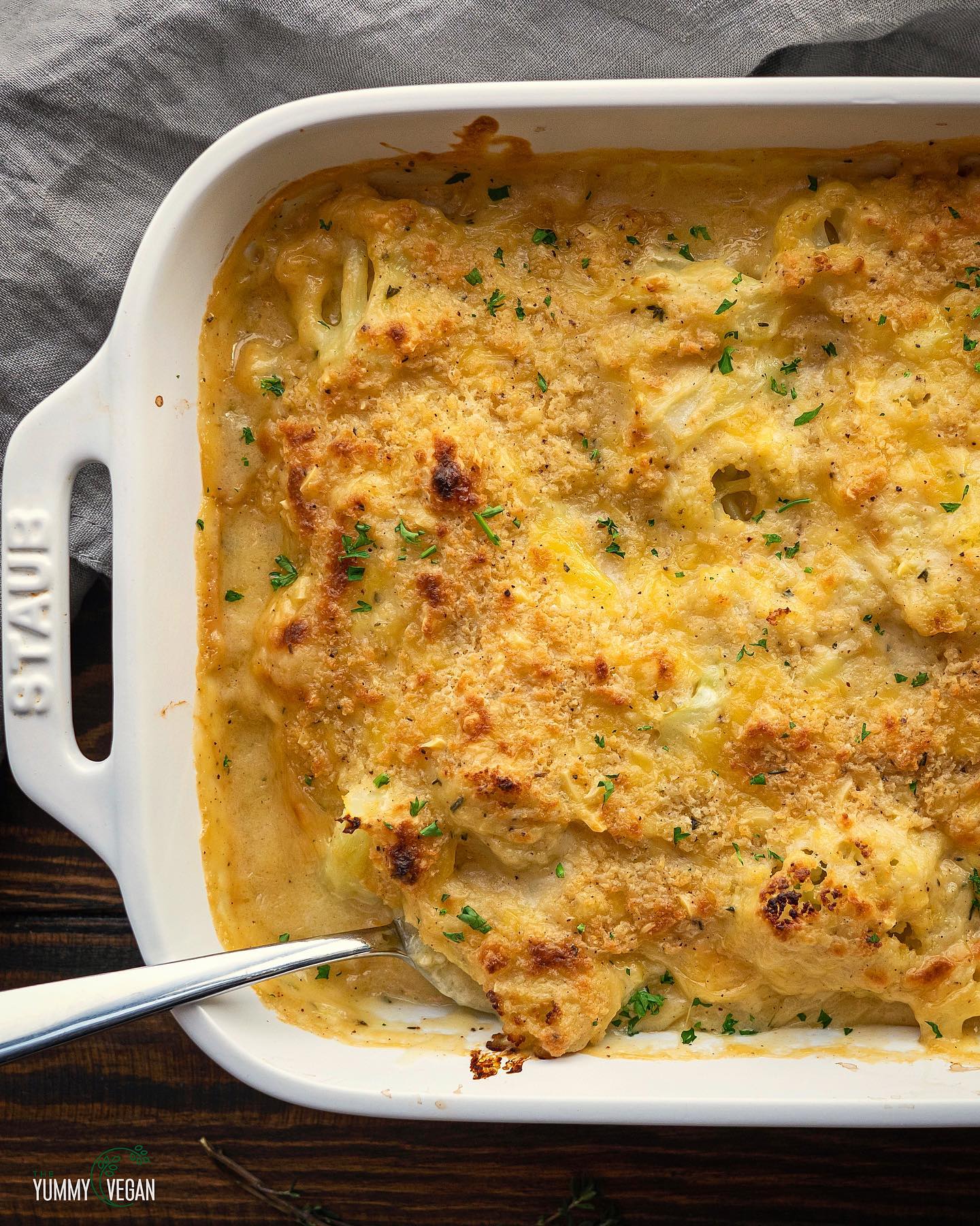 Creamy Vegan Cauliflower Gratin