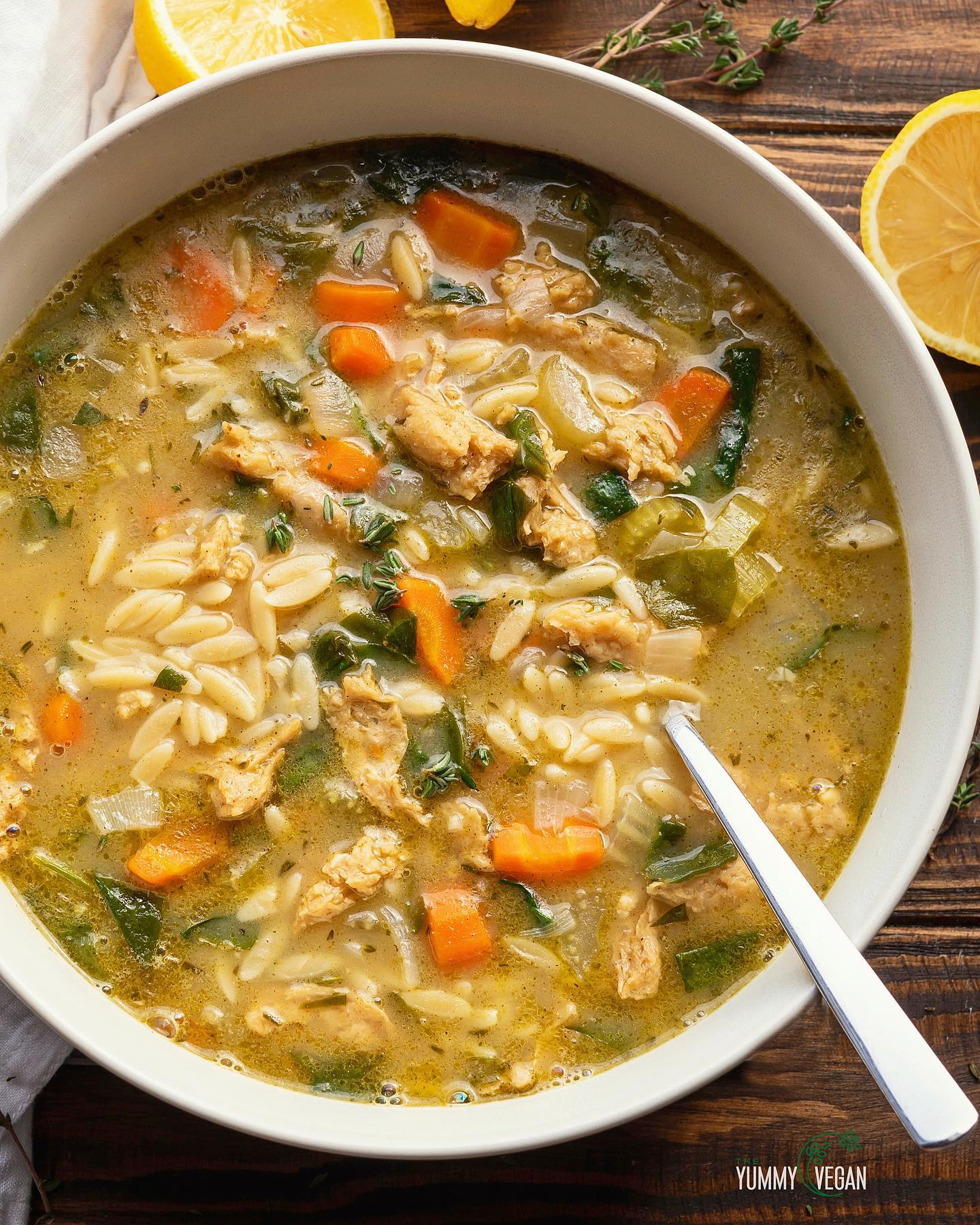 Lemon Chicken & Orzo Soup