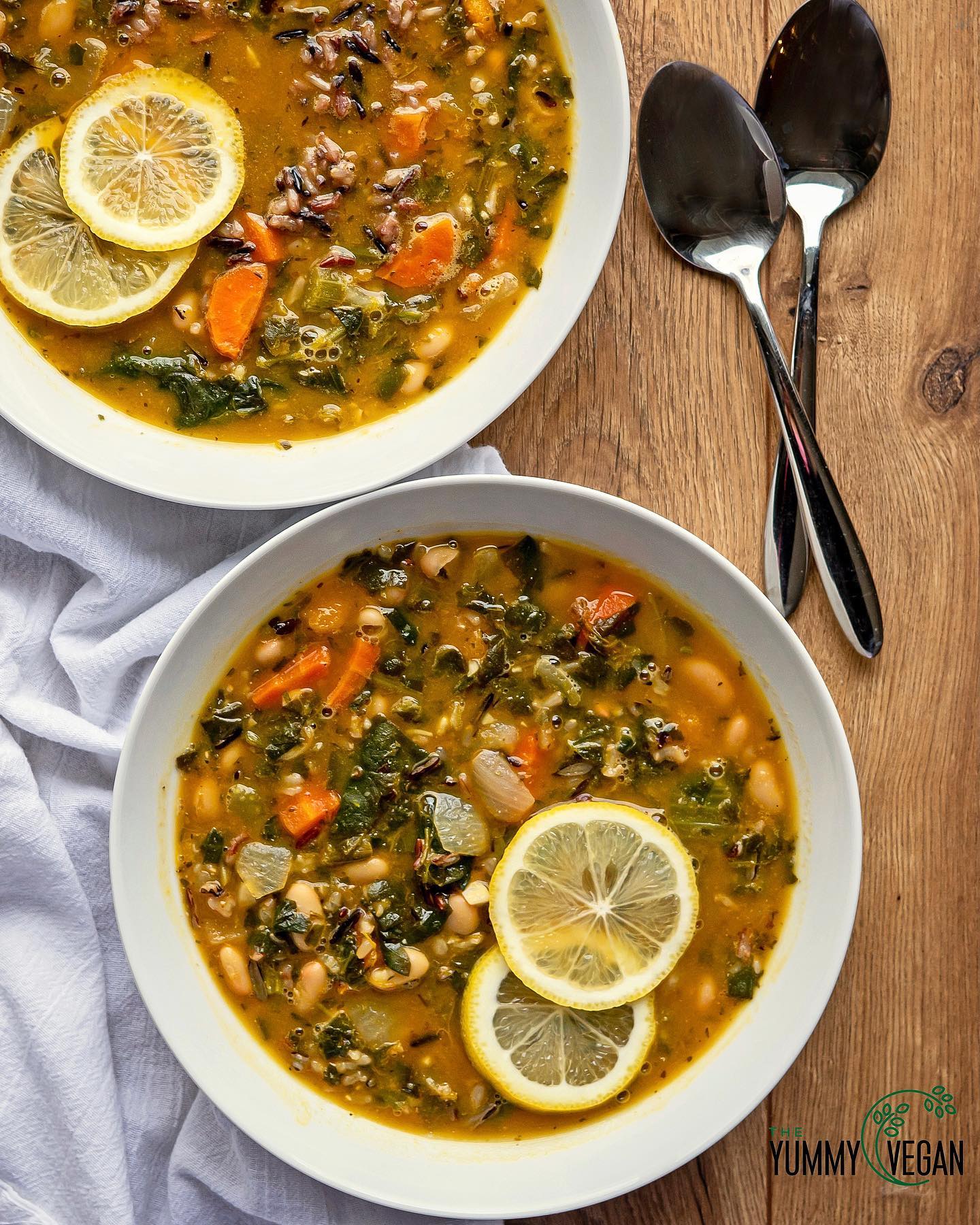 Lemony Rice & Veggie Soup