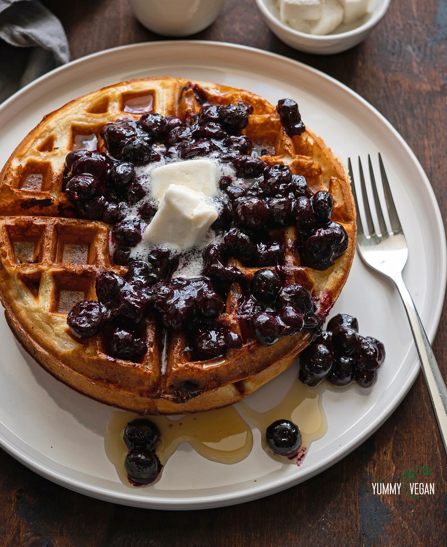 Fluffy Blueberry Waffles