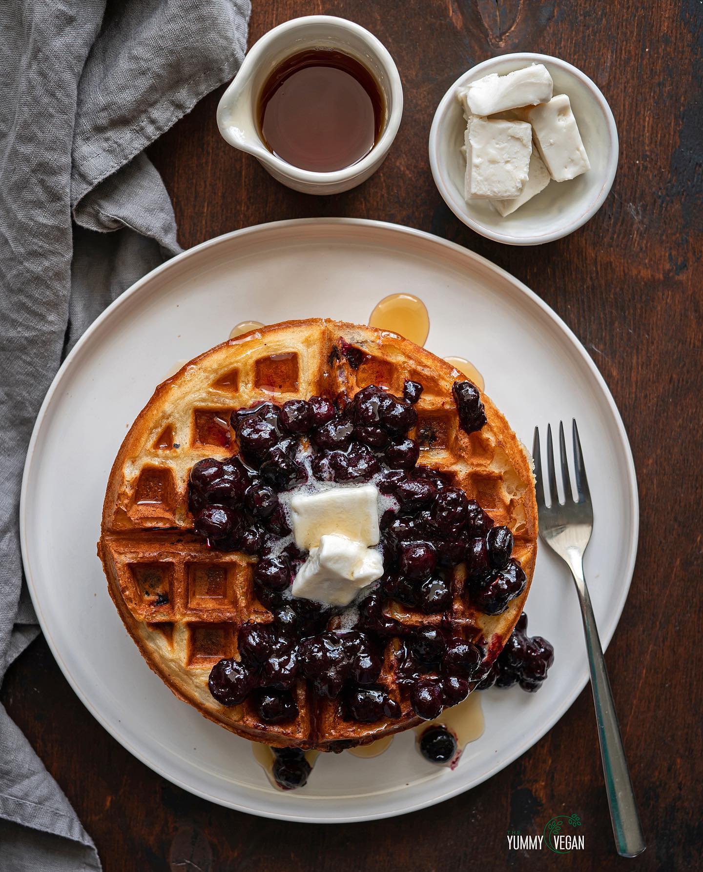 Fluffy Blueberry Waffles