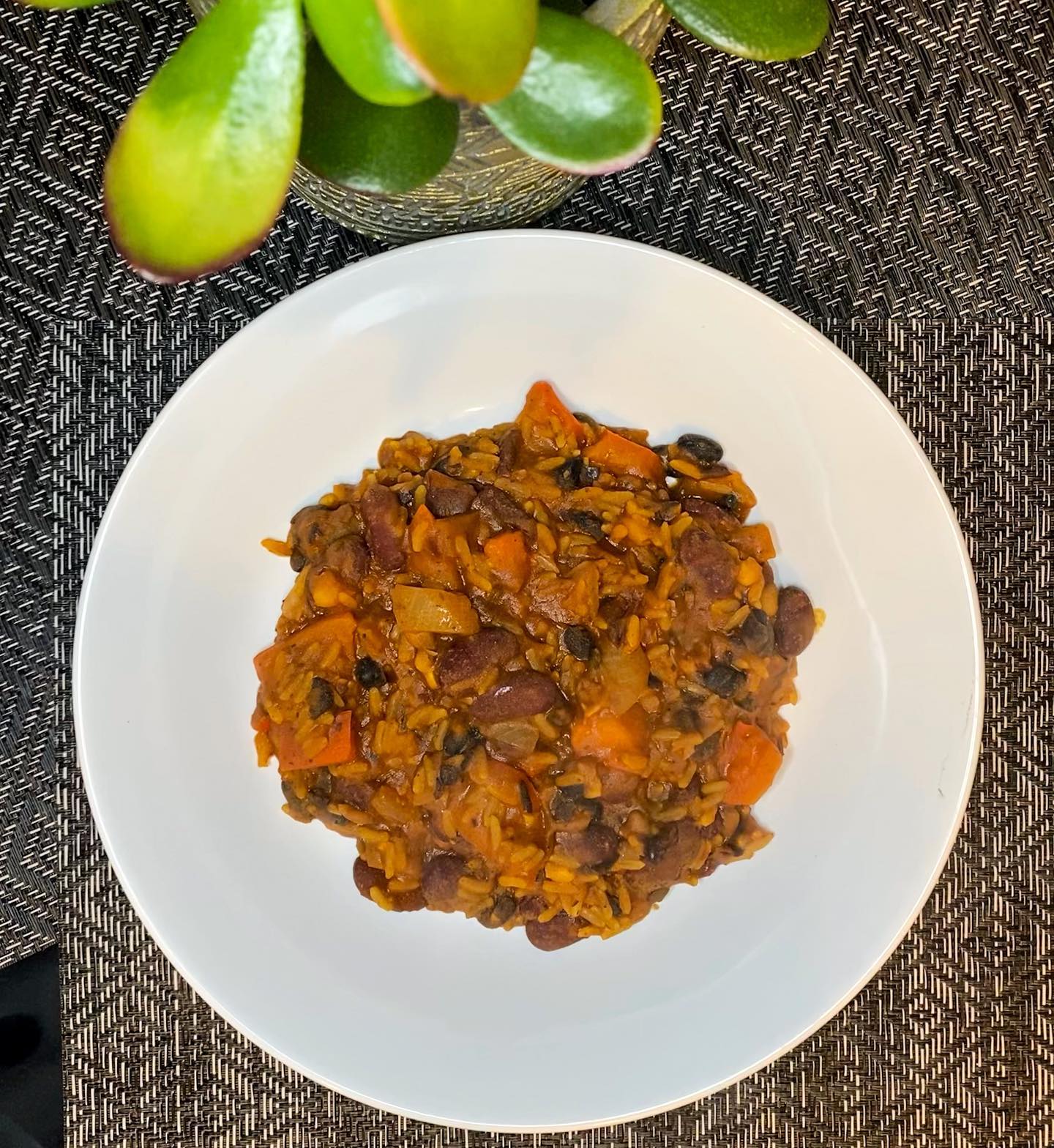One-Pan Three-Bean Rice Meal