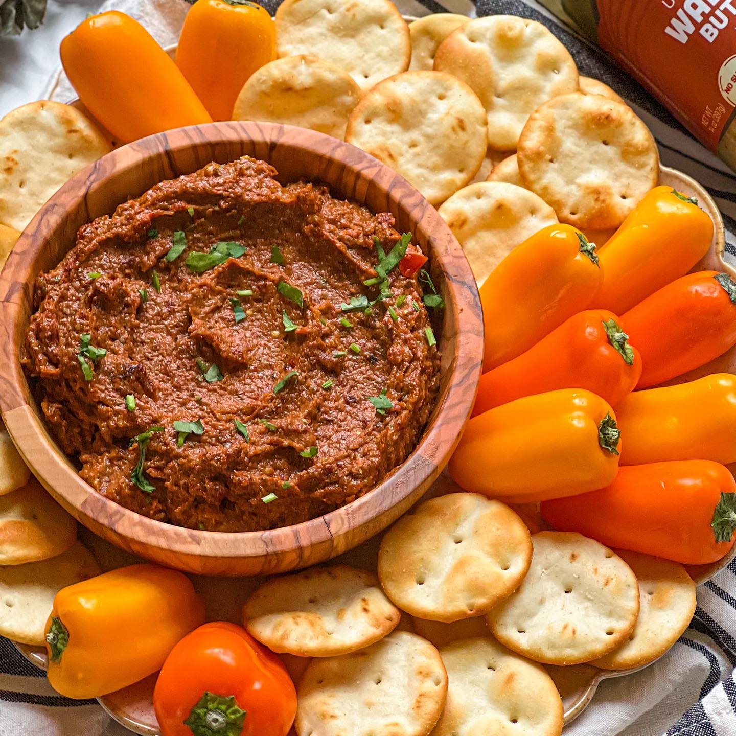 Garlicky Sun-Dried Tomato Walnut Dip