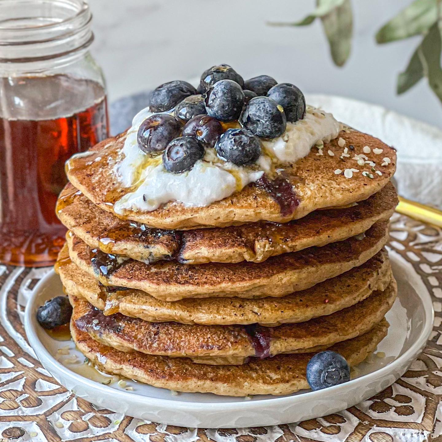 Power-Packed Blueberry Pancakes 🫐 from the Clean Vegan Cookbook