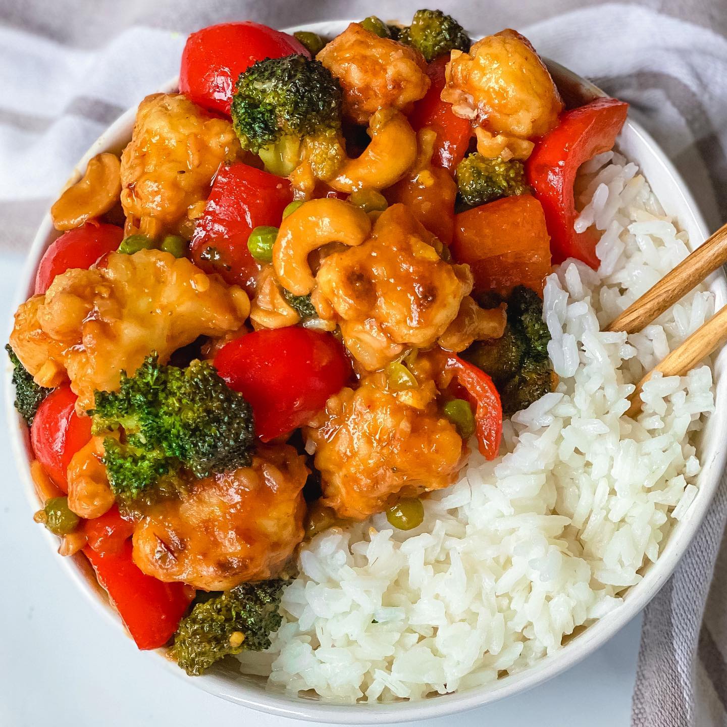 Better Than Takeout Vegan Honey Cashew Cauliflower