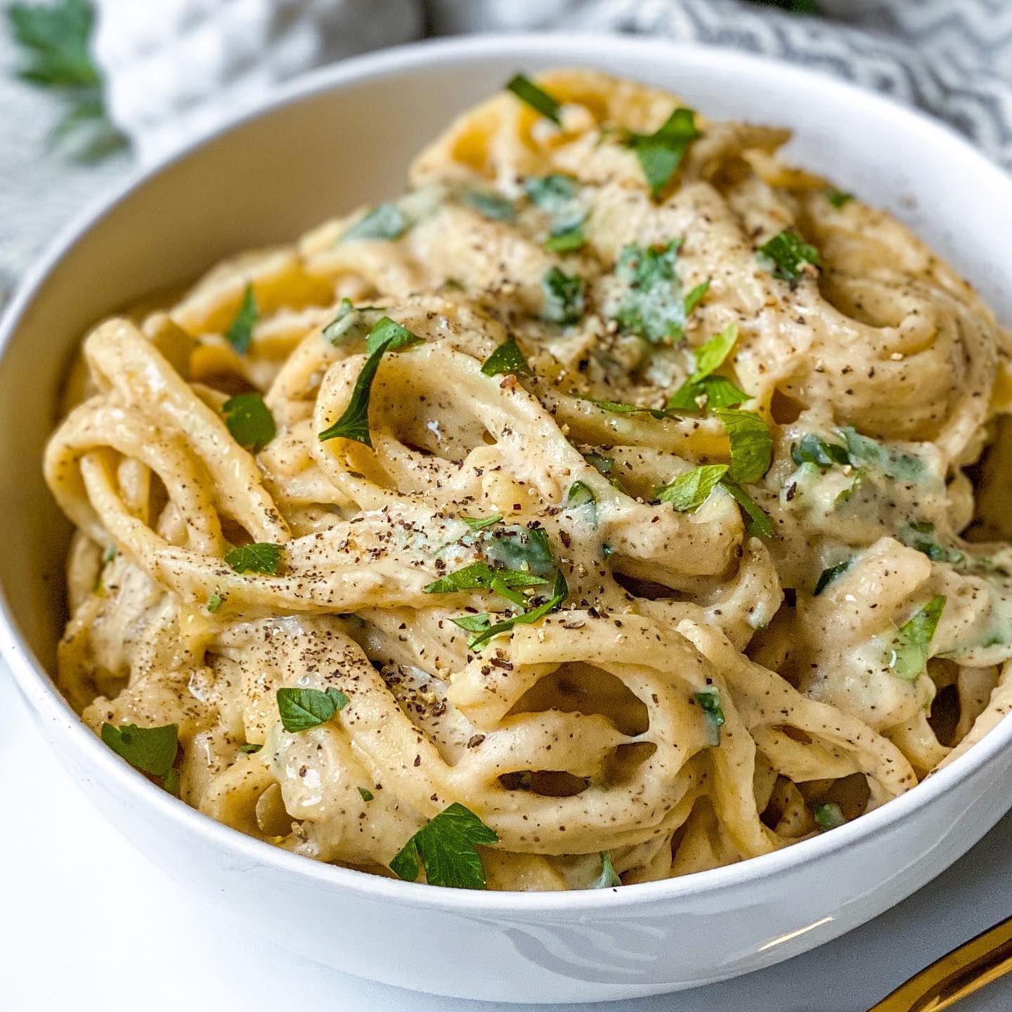 Creamy Vegan Cauliflower Cashew Alfredo