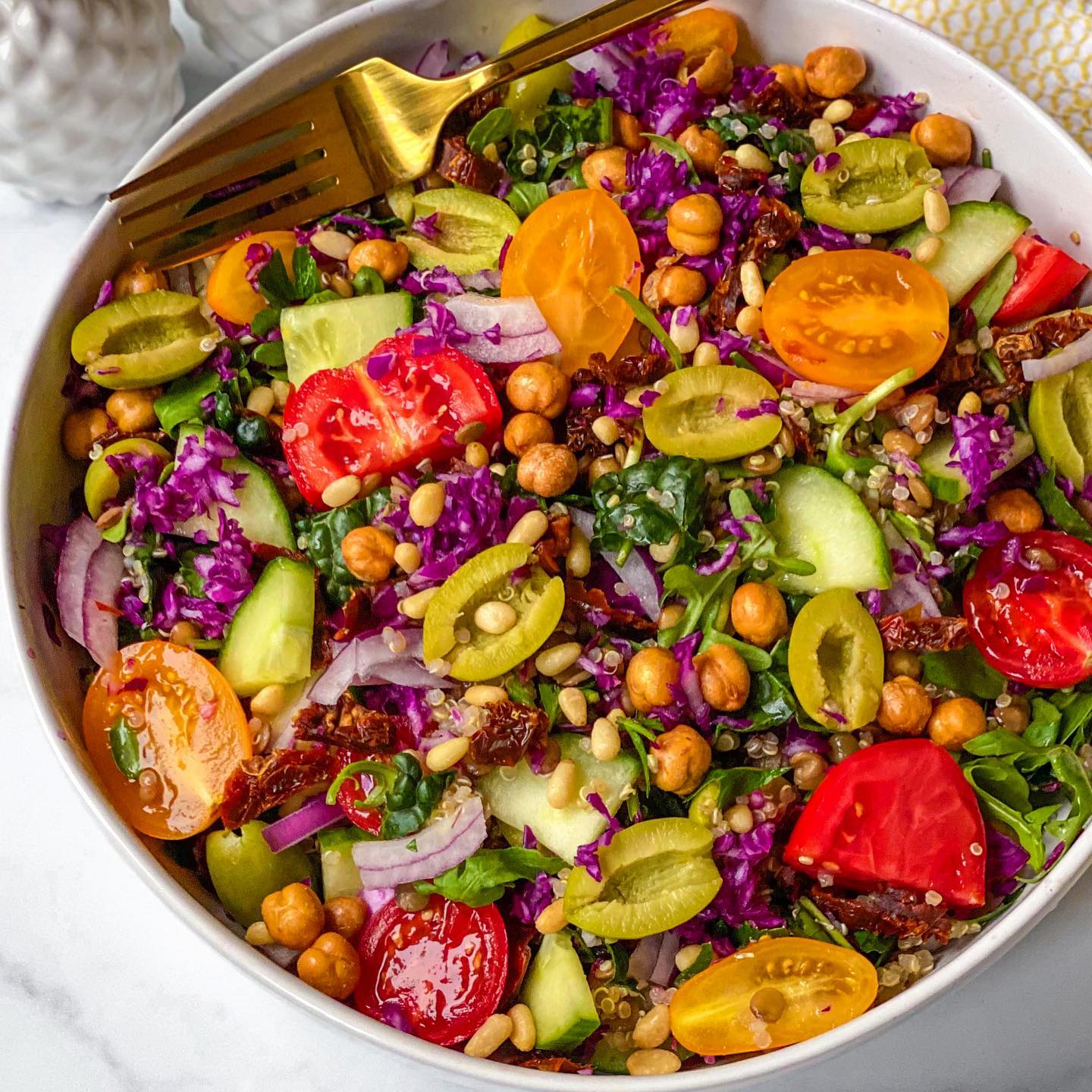 Loaded Lentil Quinoa Summer Salad