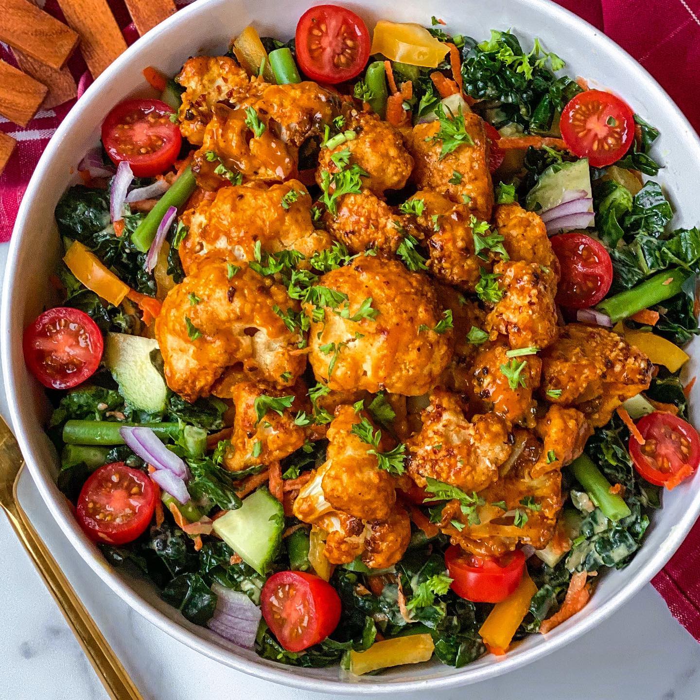 Crispy Bbq Cauliflower Salad