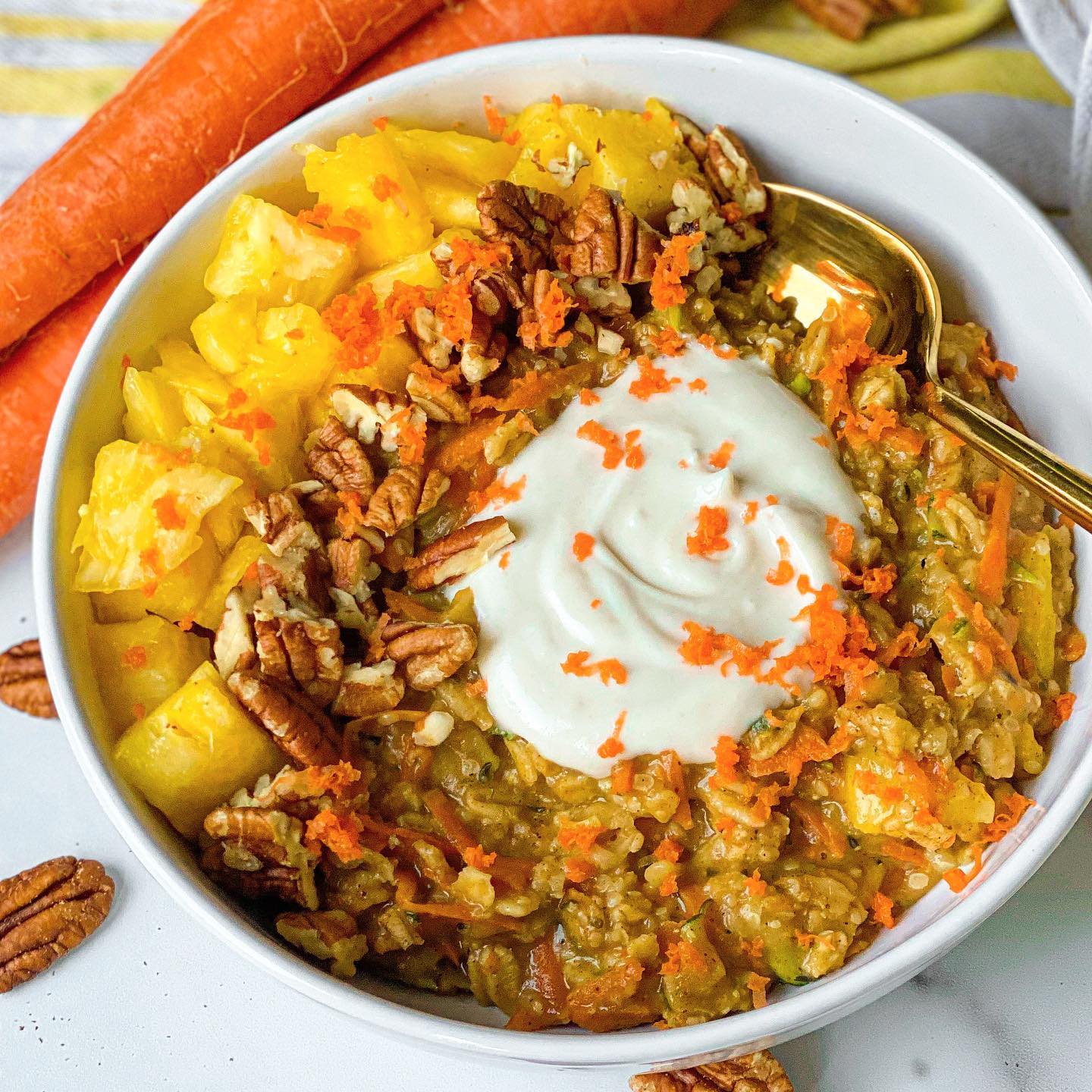 Vegan Carrot Cake Zucchini Oatmeal