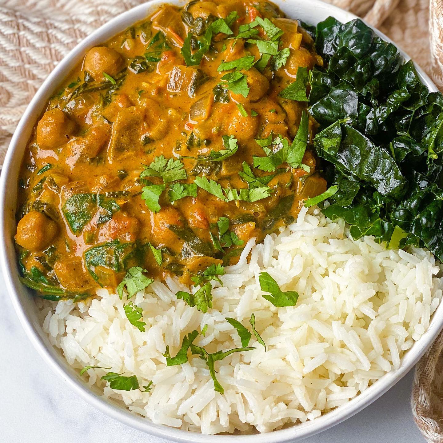 20-Minute Chickpea Spinach Curry