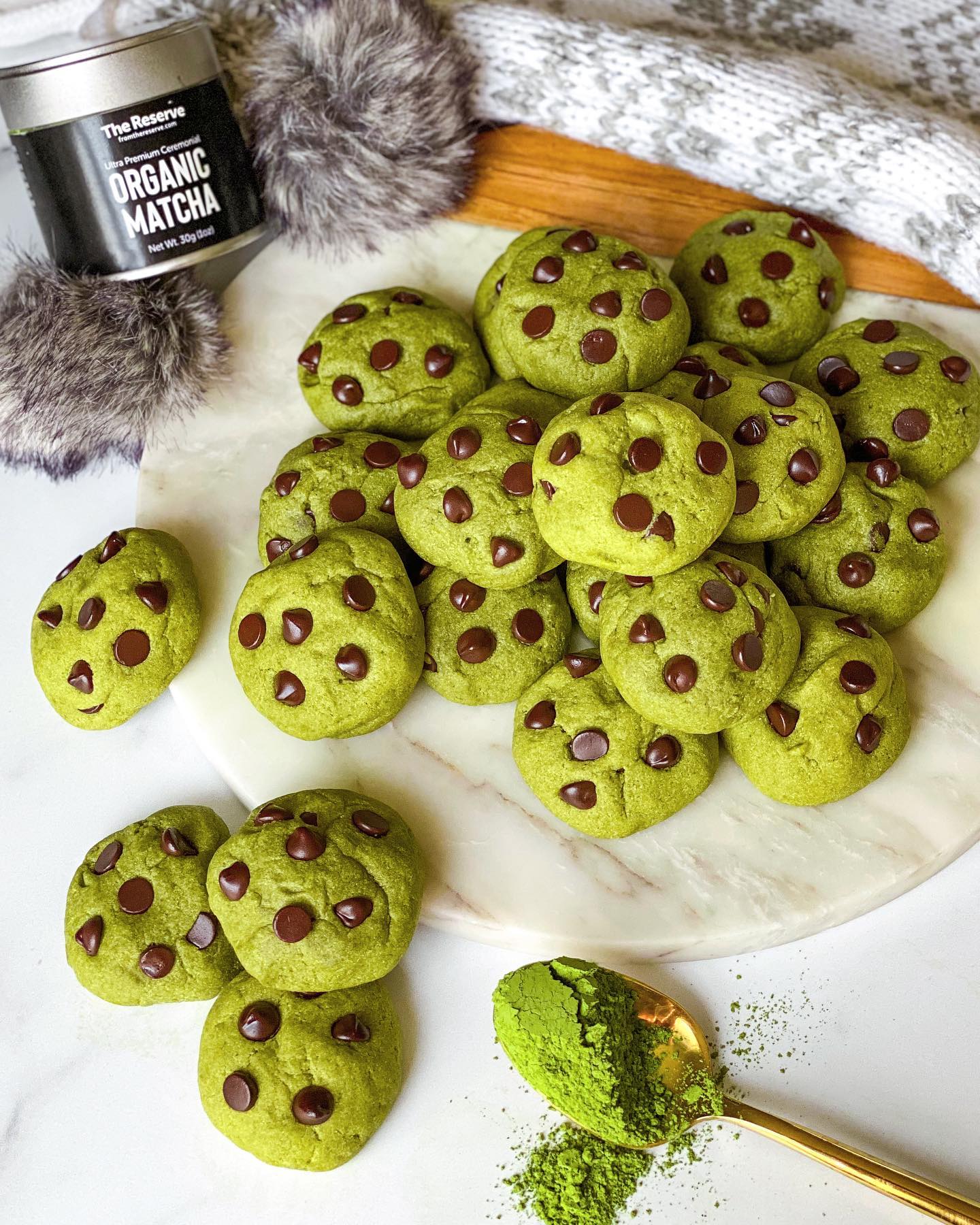 Green Matcha Grinch Cookies