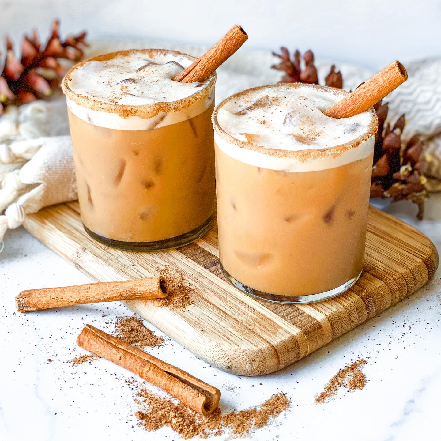 Spiked Vegan Cold Brew Egg Nog Latte