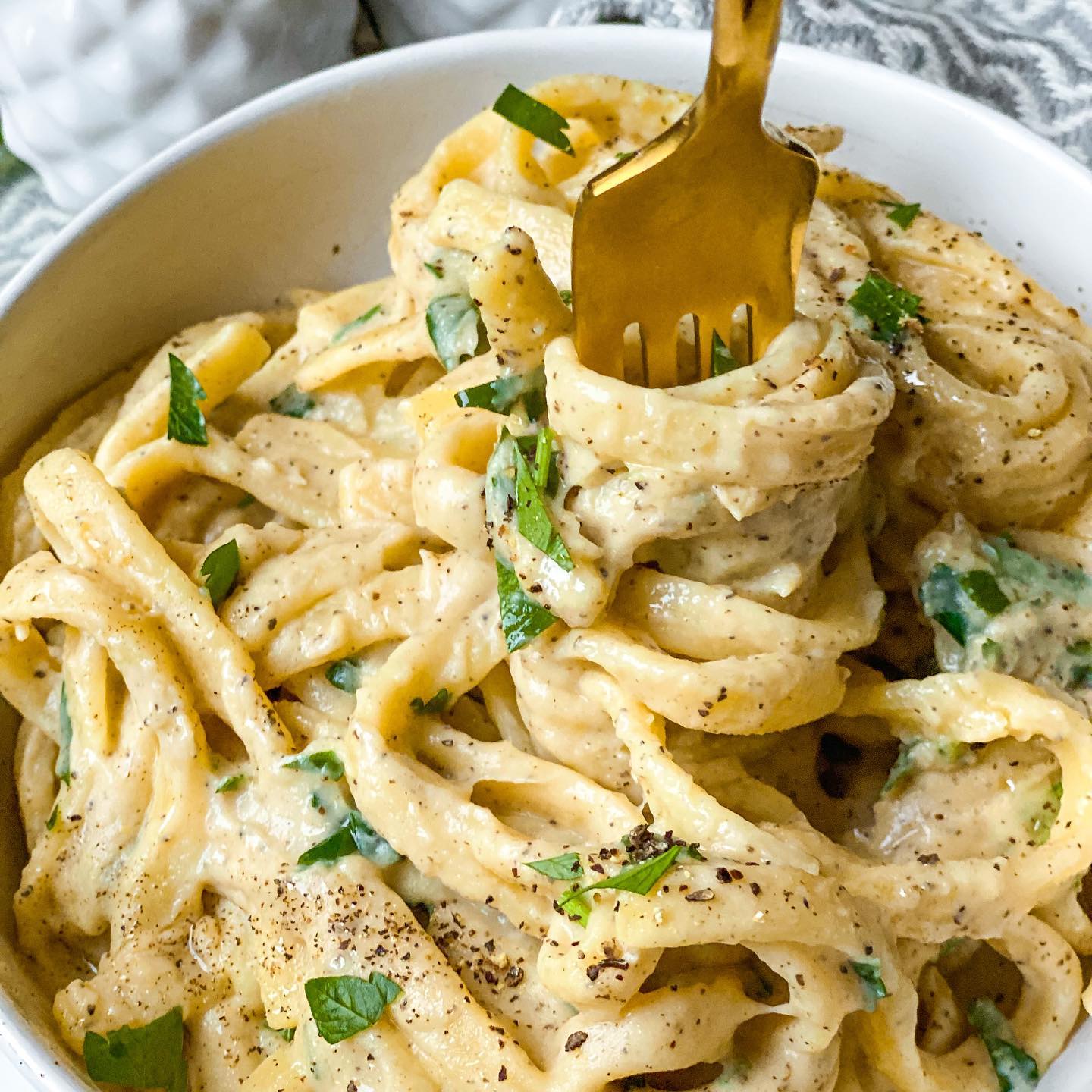 Creamy Vegan Cauliflower Cashew Alfredo