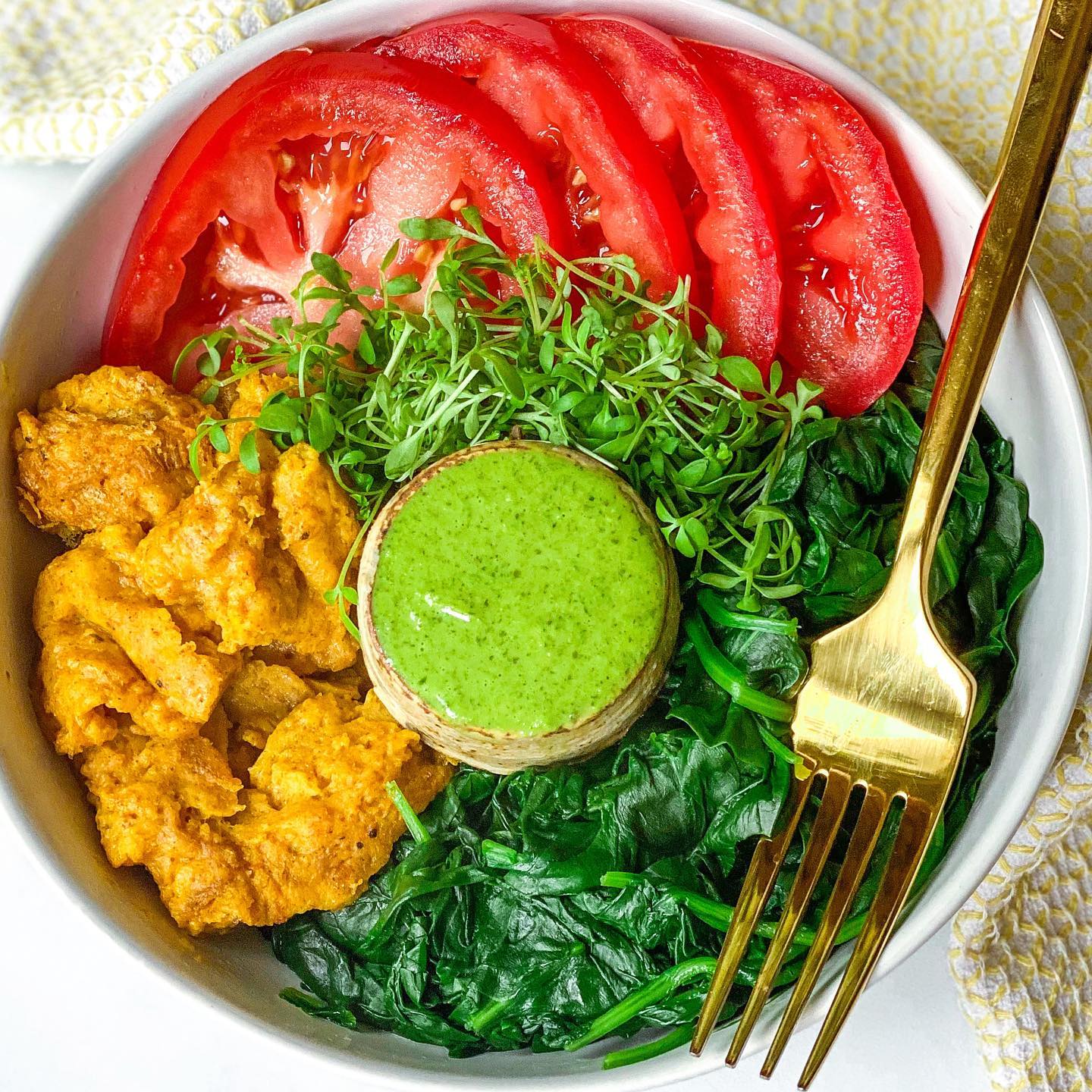 Vegan Coconut Curry Scrambled Eggs with Chutney
