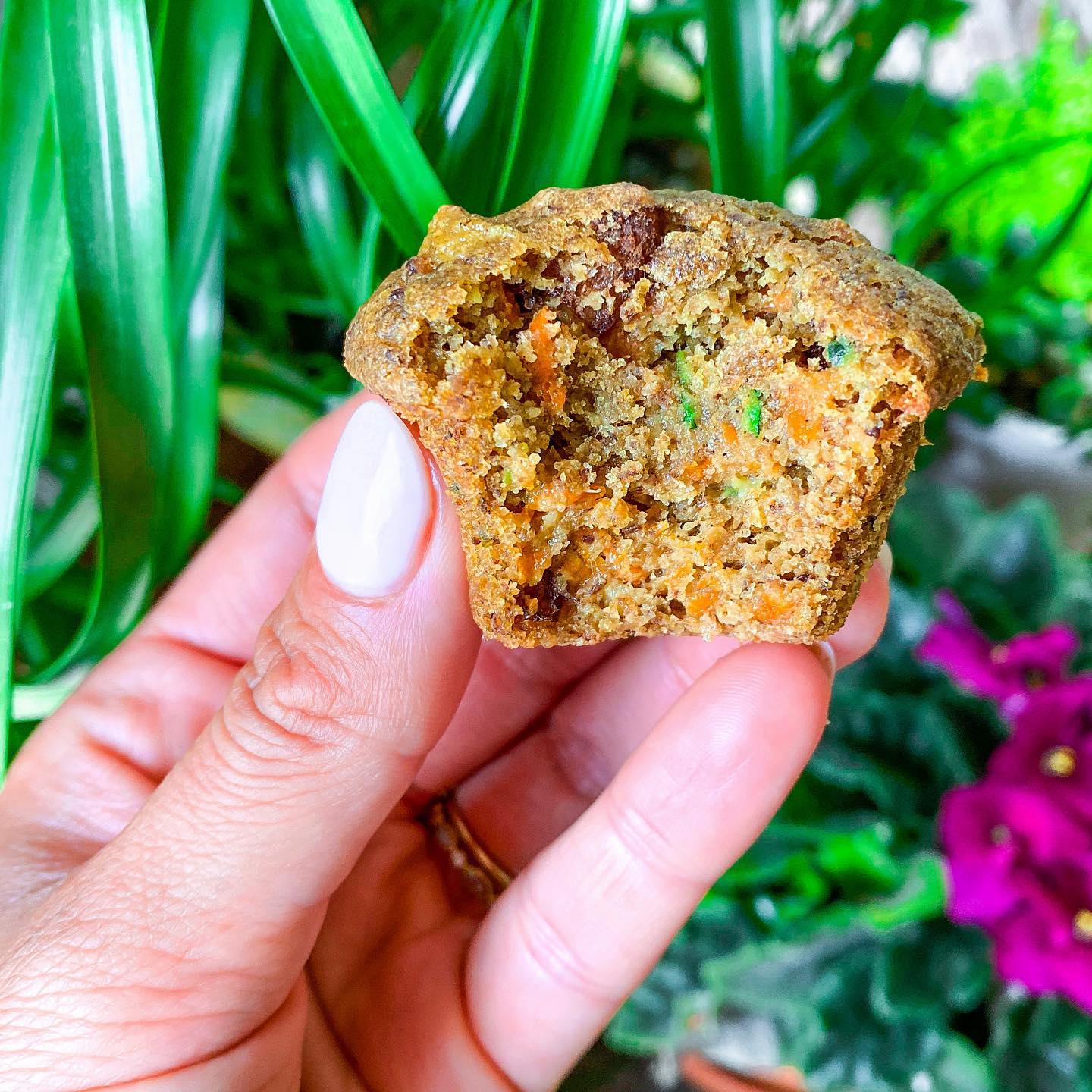 Zucchini Tahini Carrot Muffins