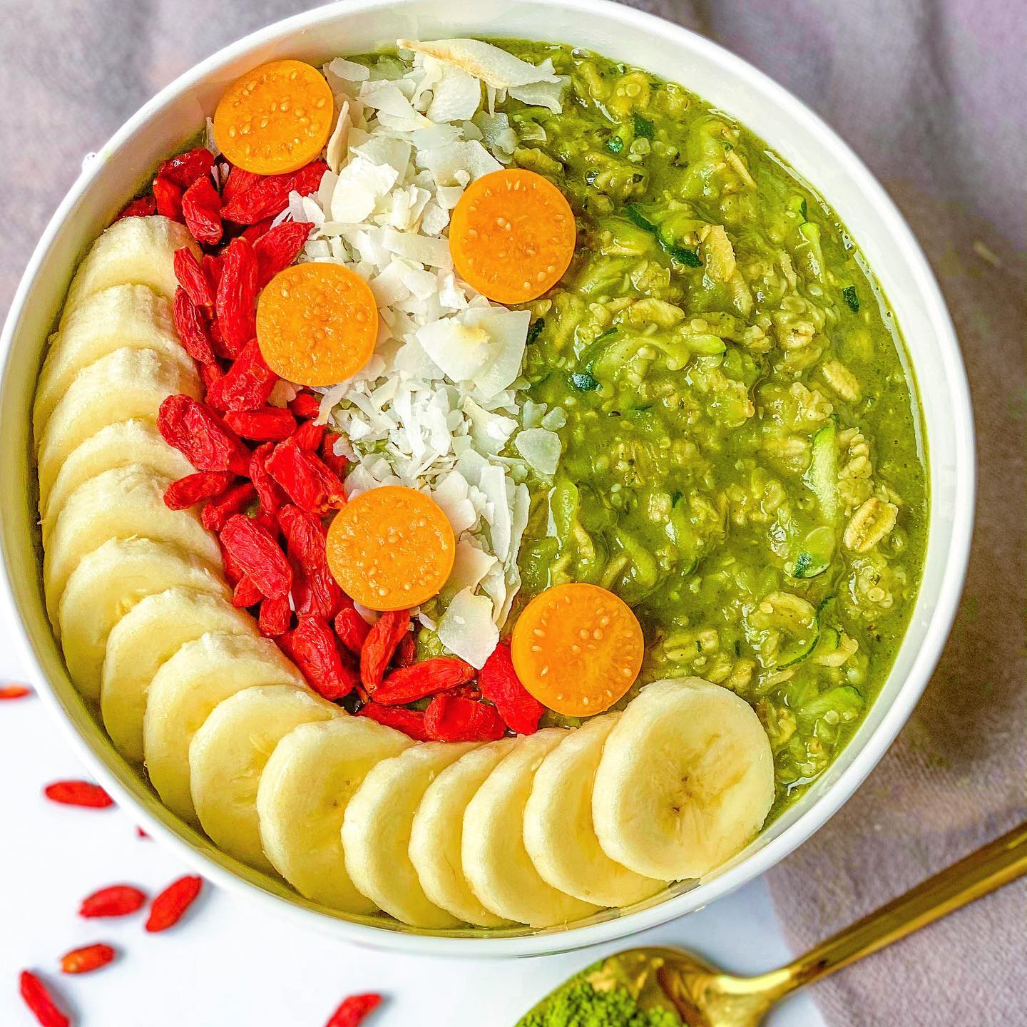 Matcha Latte Zucchini Oats