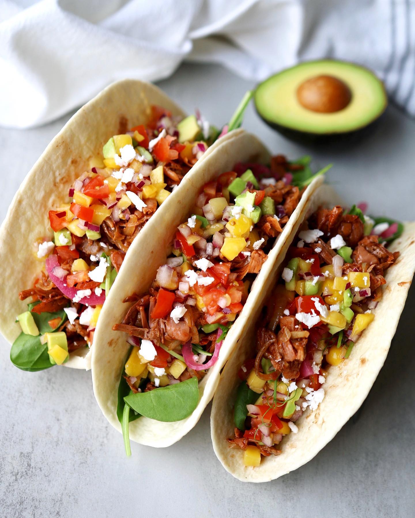 Vegan Jackfruit Tacos with Salsa