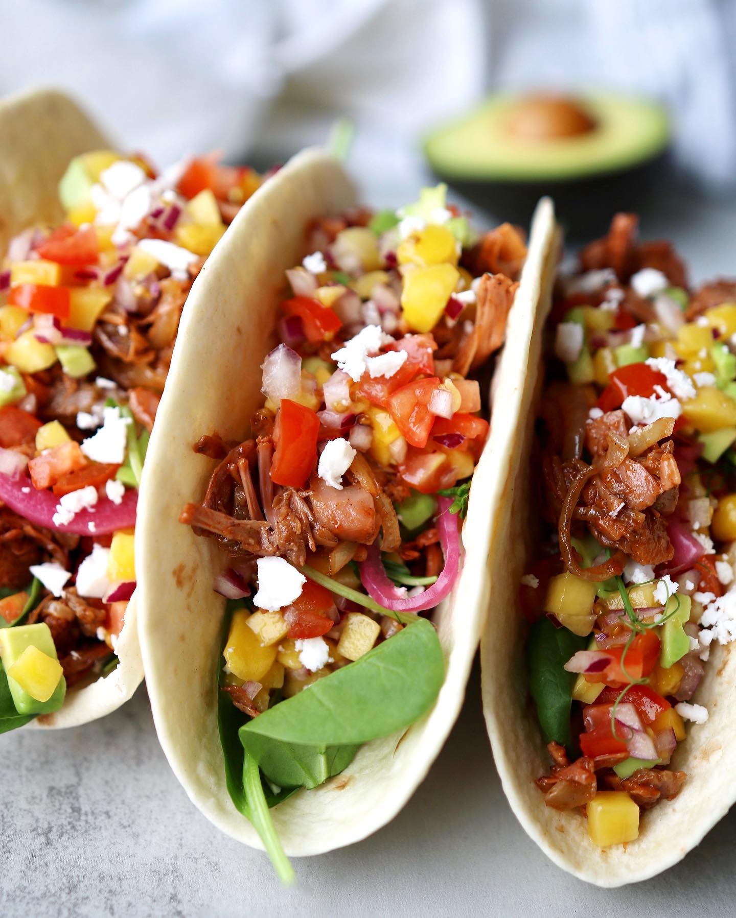 Vegan Jackfruit Tacos with Salsa
