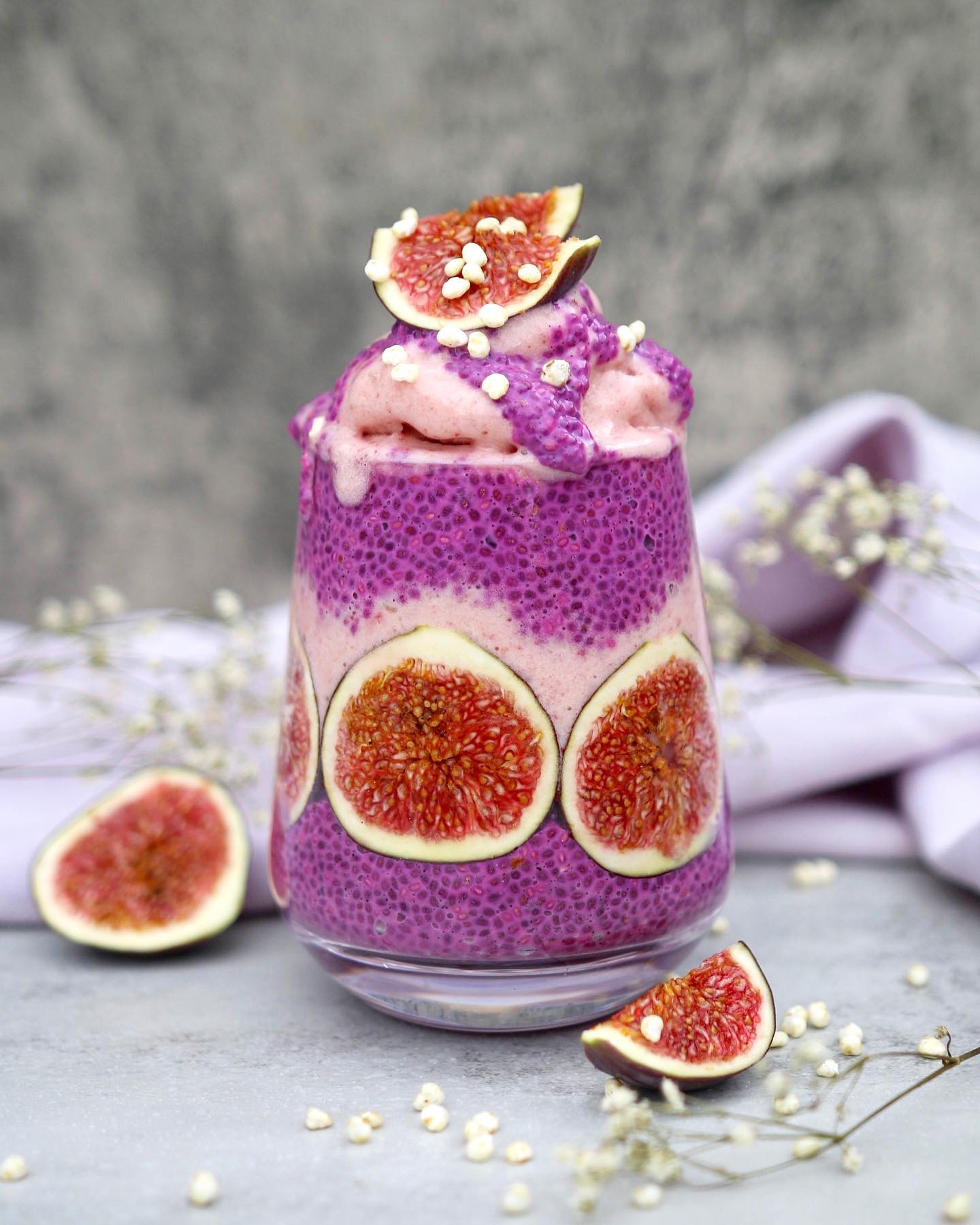 Chia Seed Pudding and Nice Cream Parfait