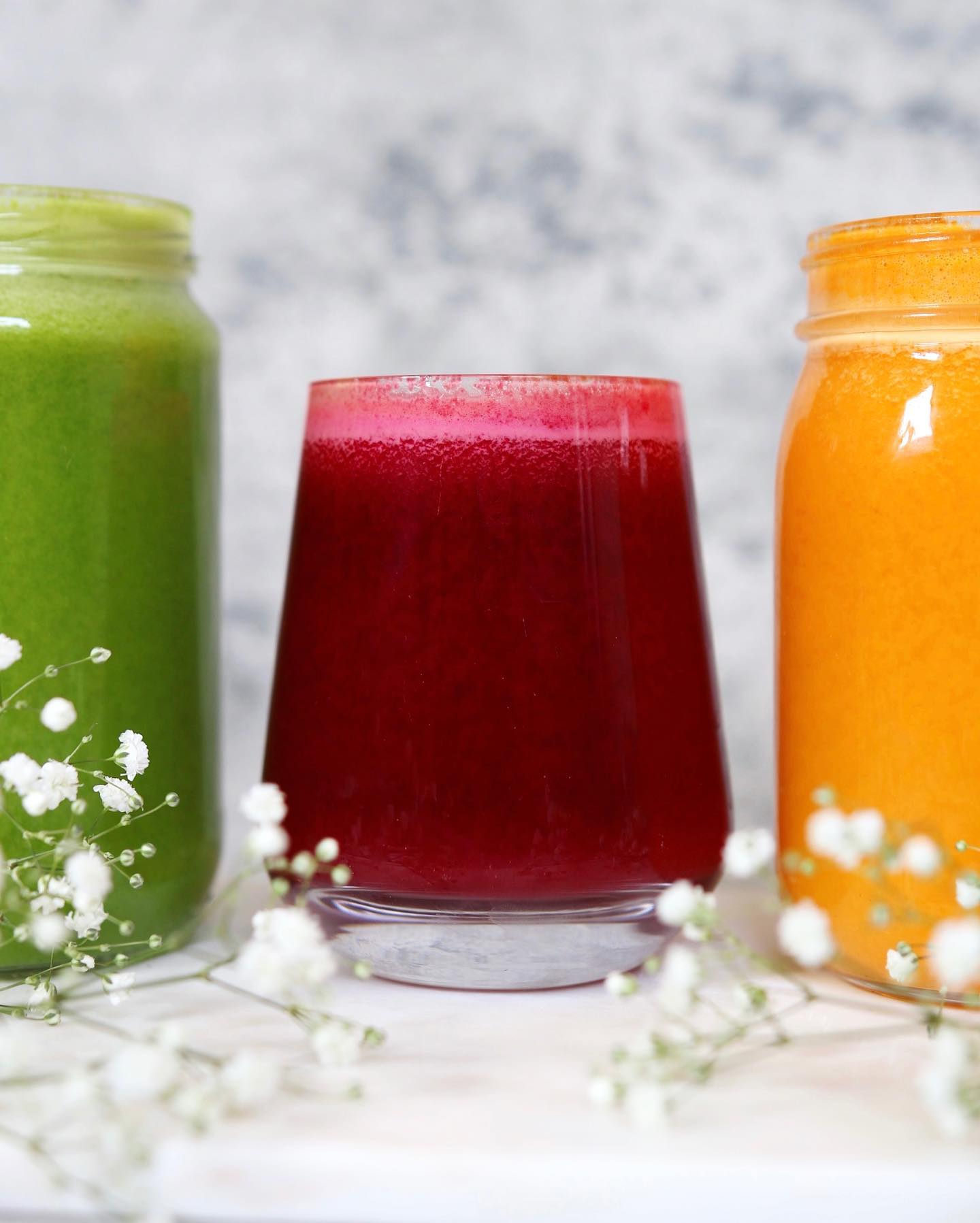 Refreshing Green Beet Carrot Juices