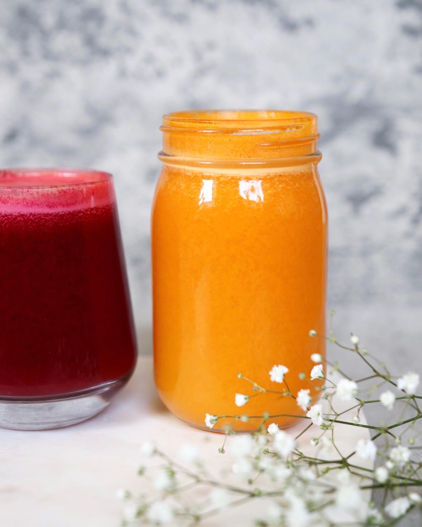 Refreshing Green Beet Carrot Juices