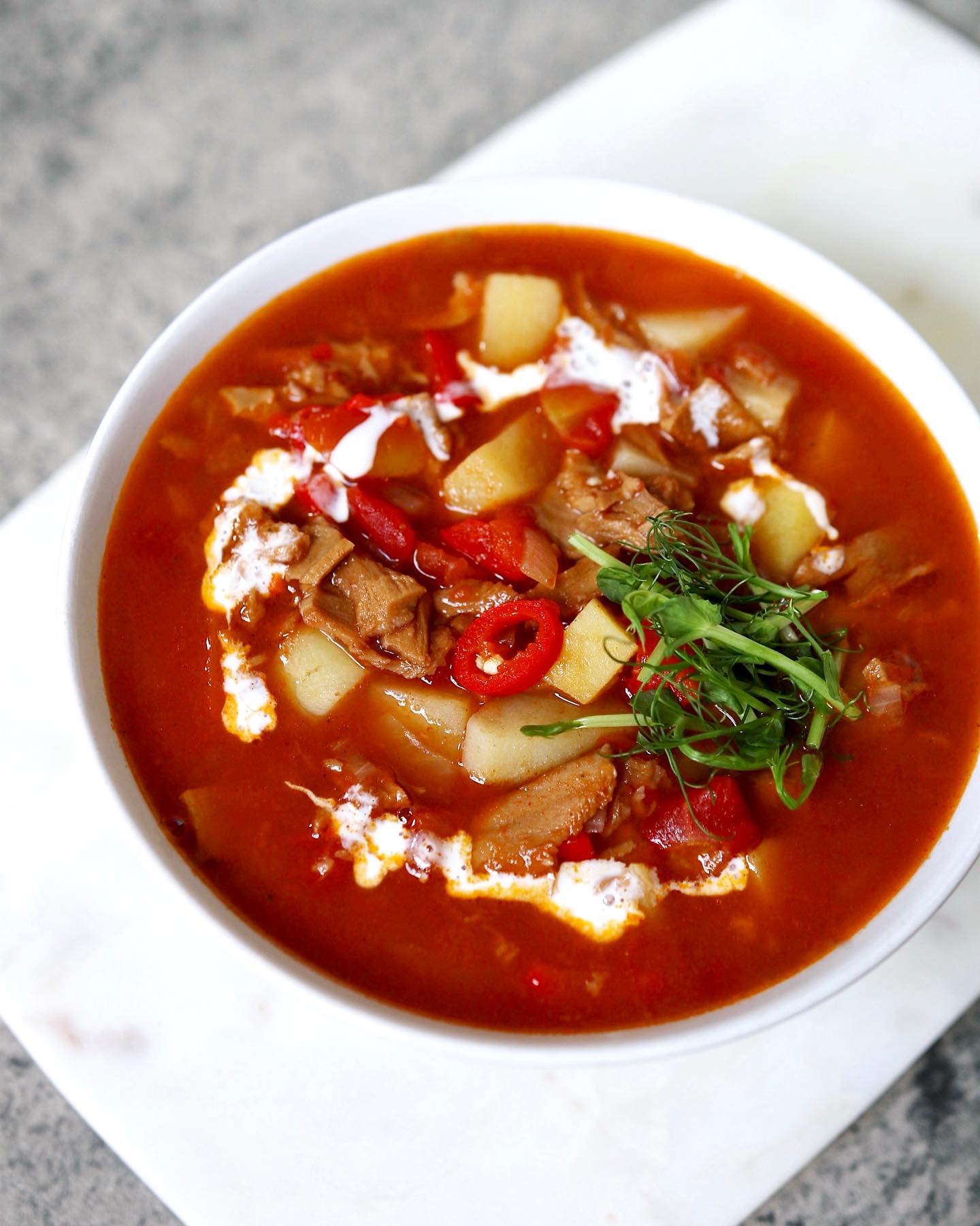Warm Vegan Goulash Soup