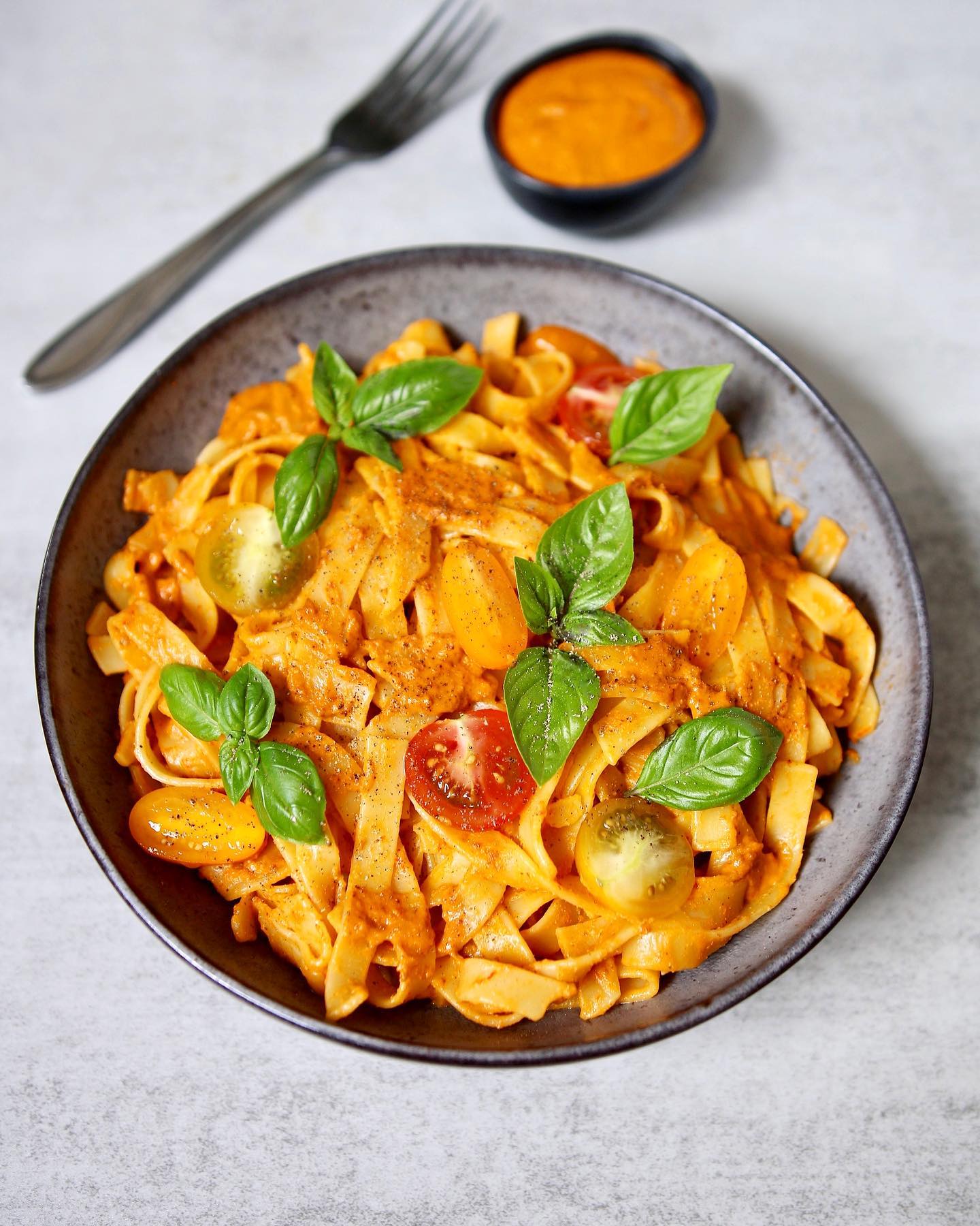 Vegan Red Pesto Pasta