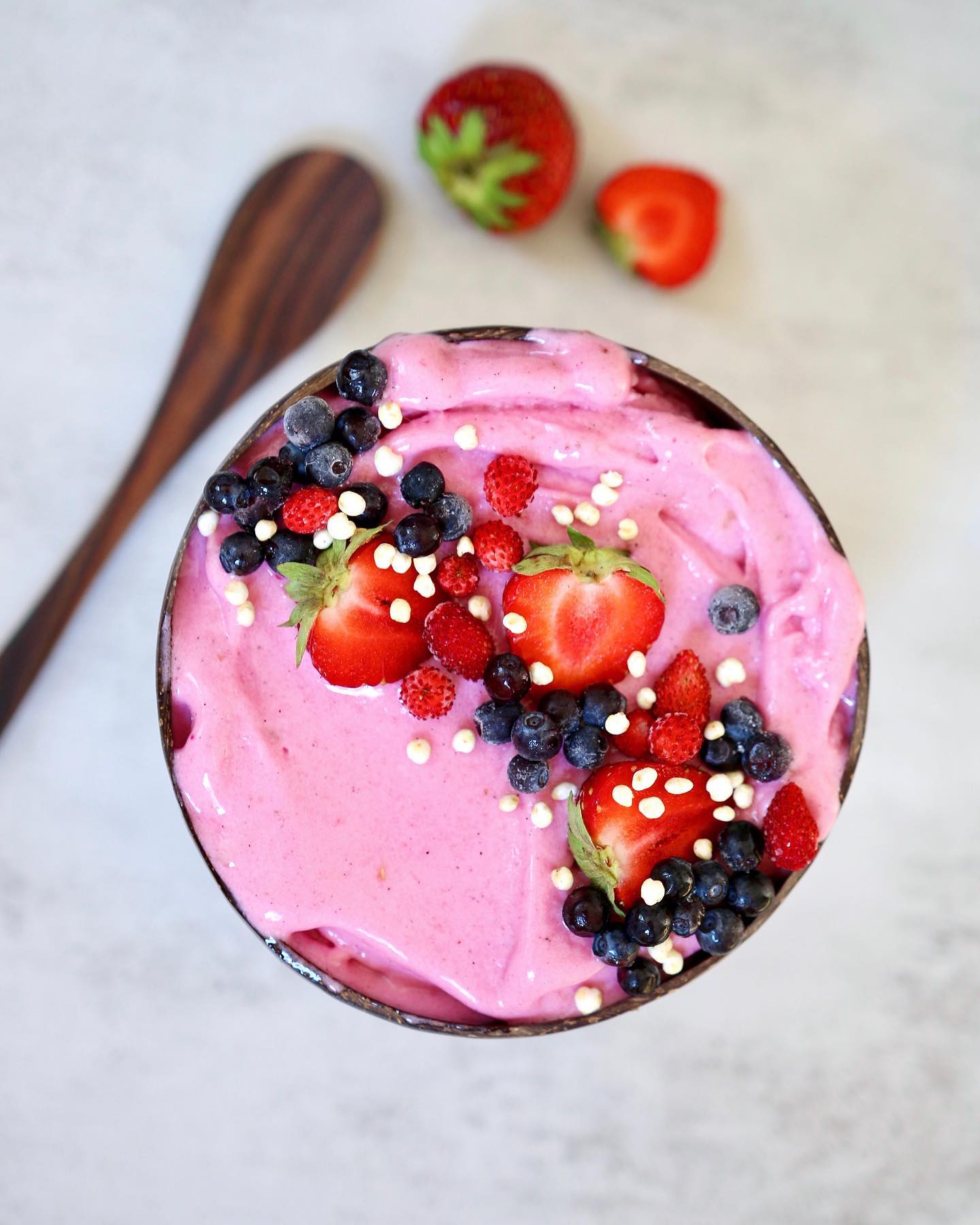Pink and Vibrant Smoothie Bowl