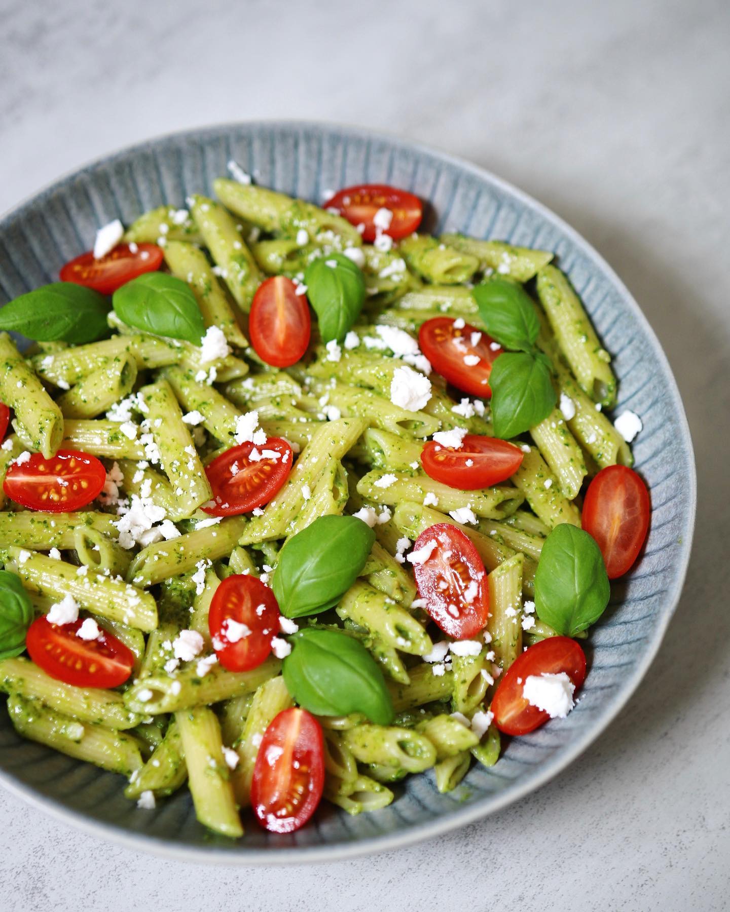 Vegan Pesto Pasta with Cherry Tomatoes