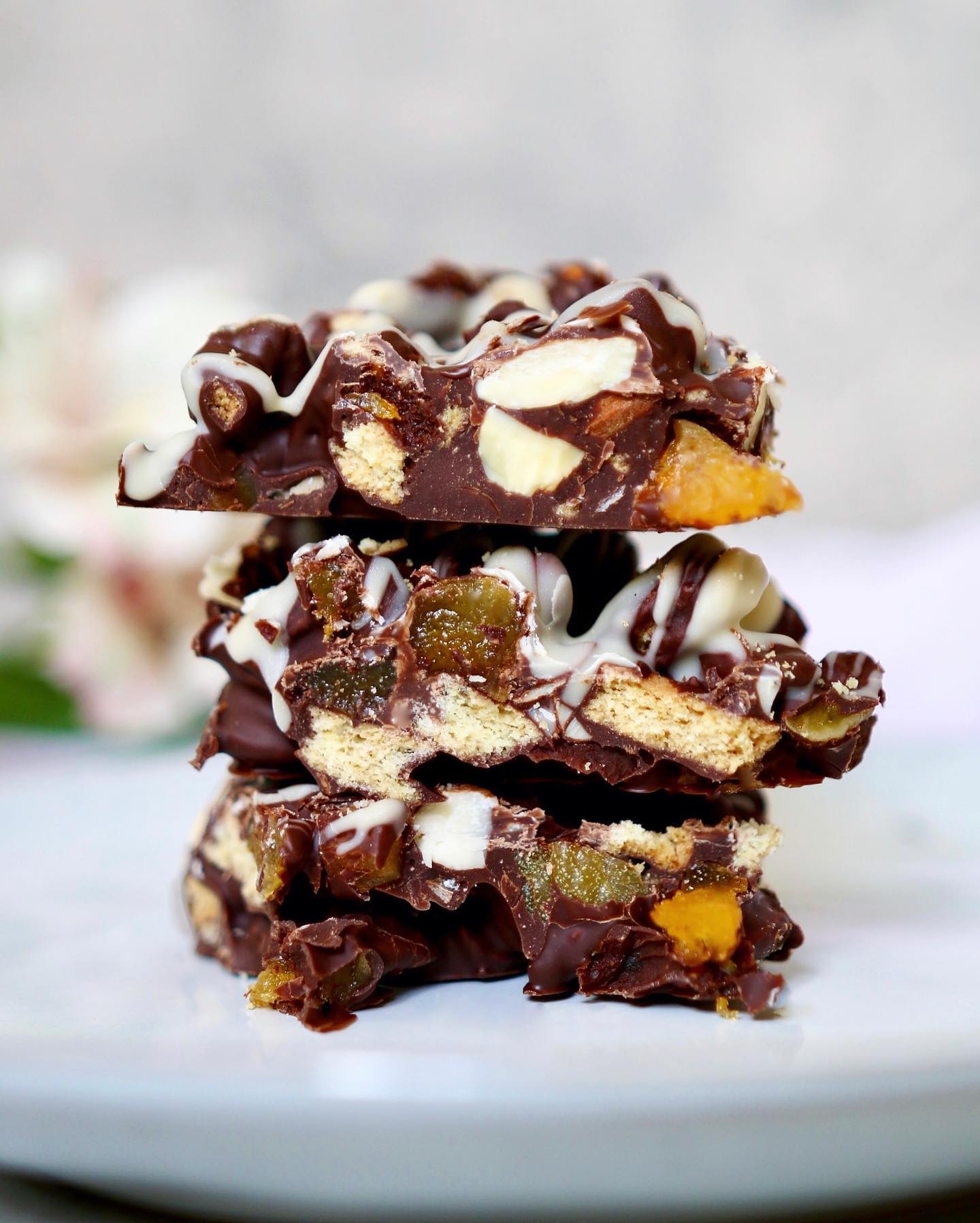 Vegan Chocolate Bits with Nuts and Fruit