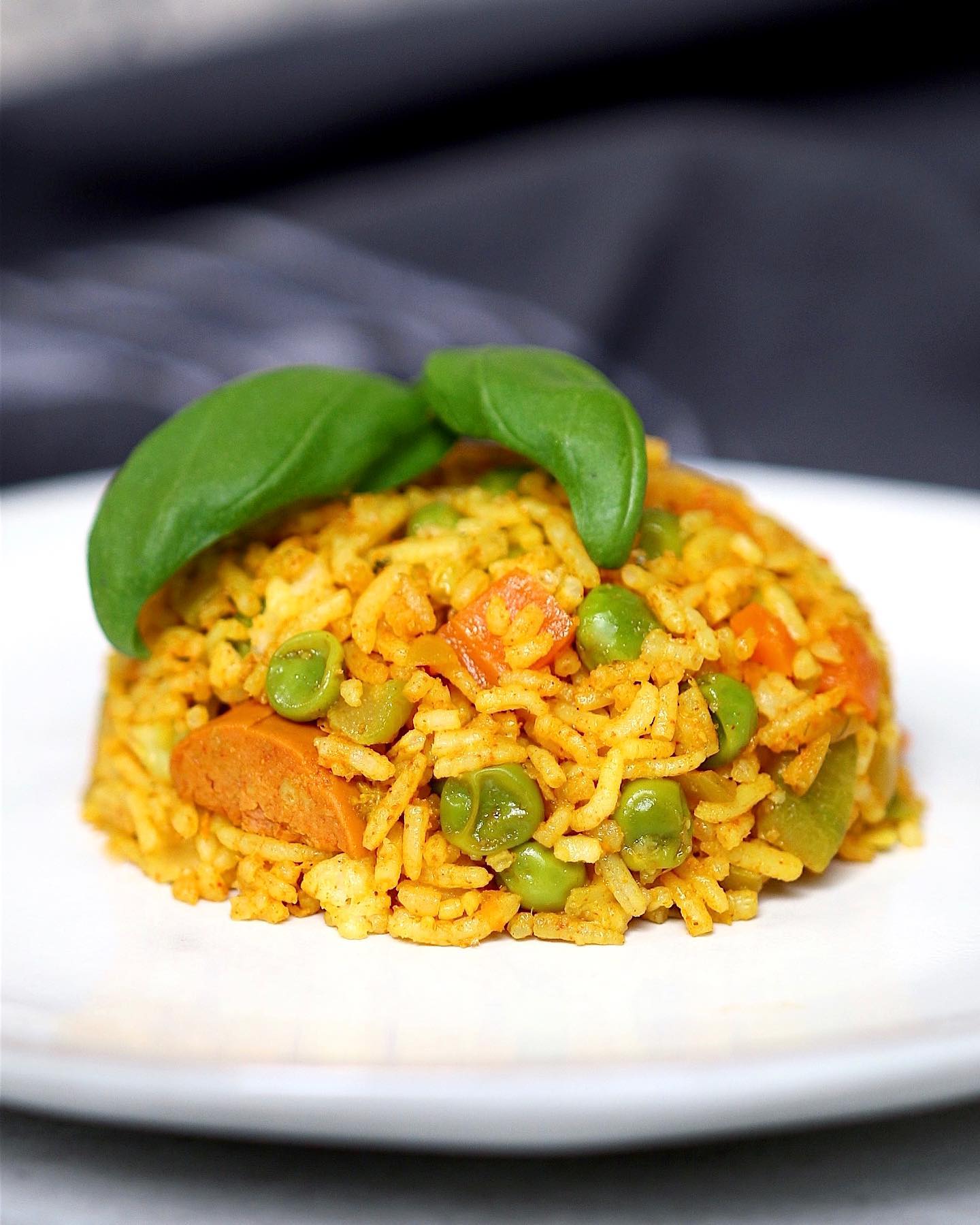 Vegan Fried Rice with Curry and Chorizo