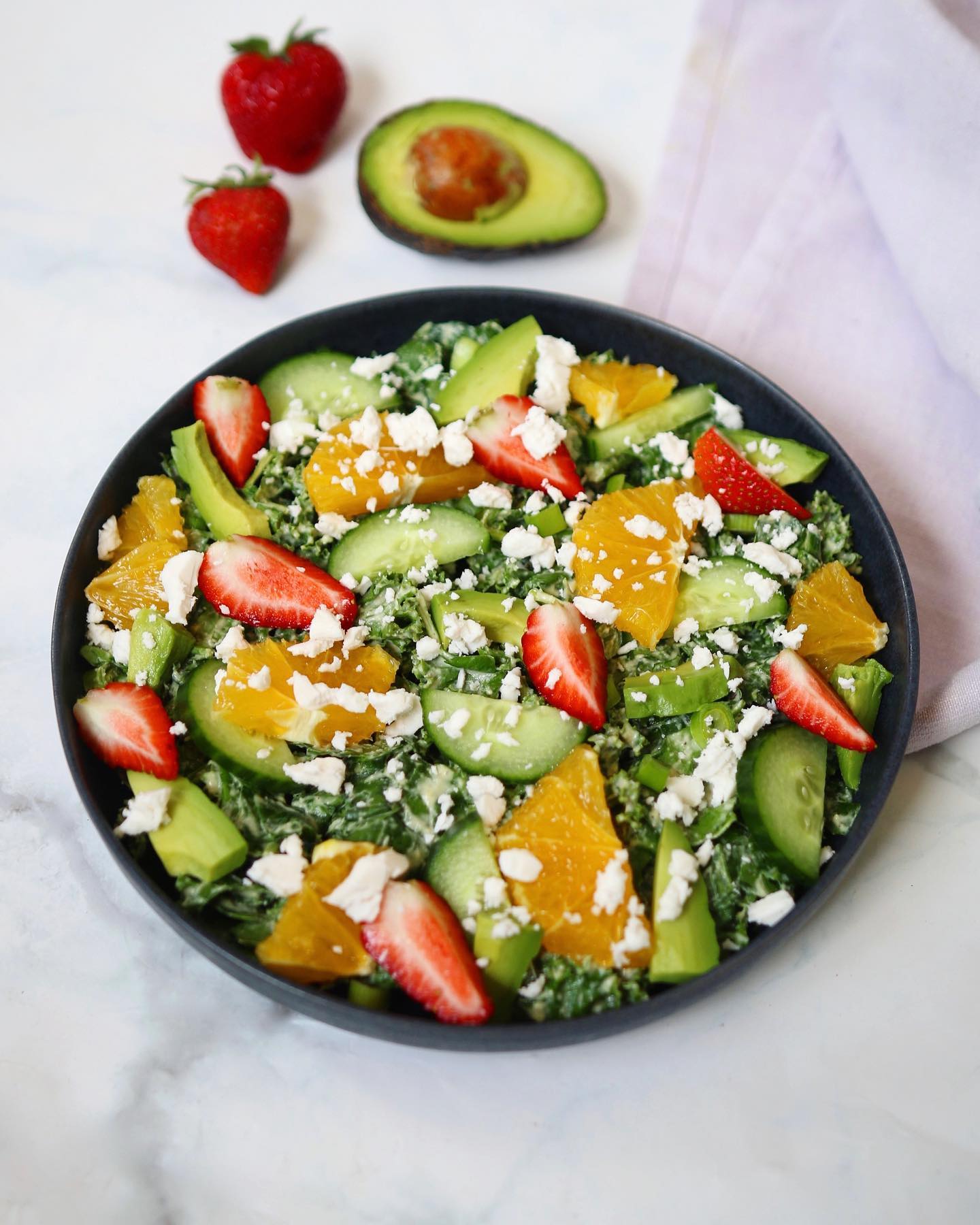 Creamy Kale Salad with Cashew Sauce