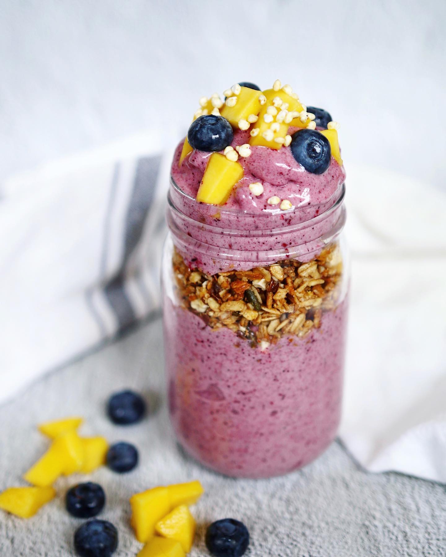 Acai Berry Smoothie with Toppings